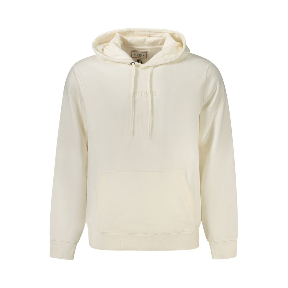 Guess Jeans Bianco Cotton Men's Hoodie - Luxe Nova