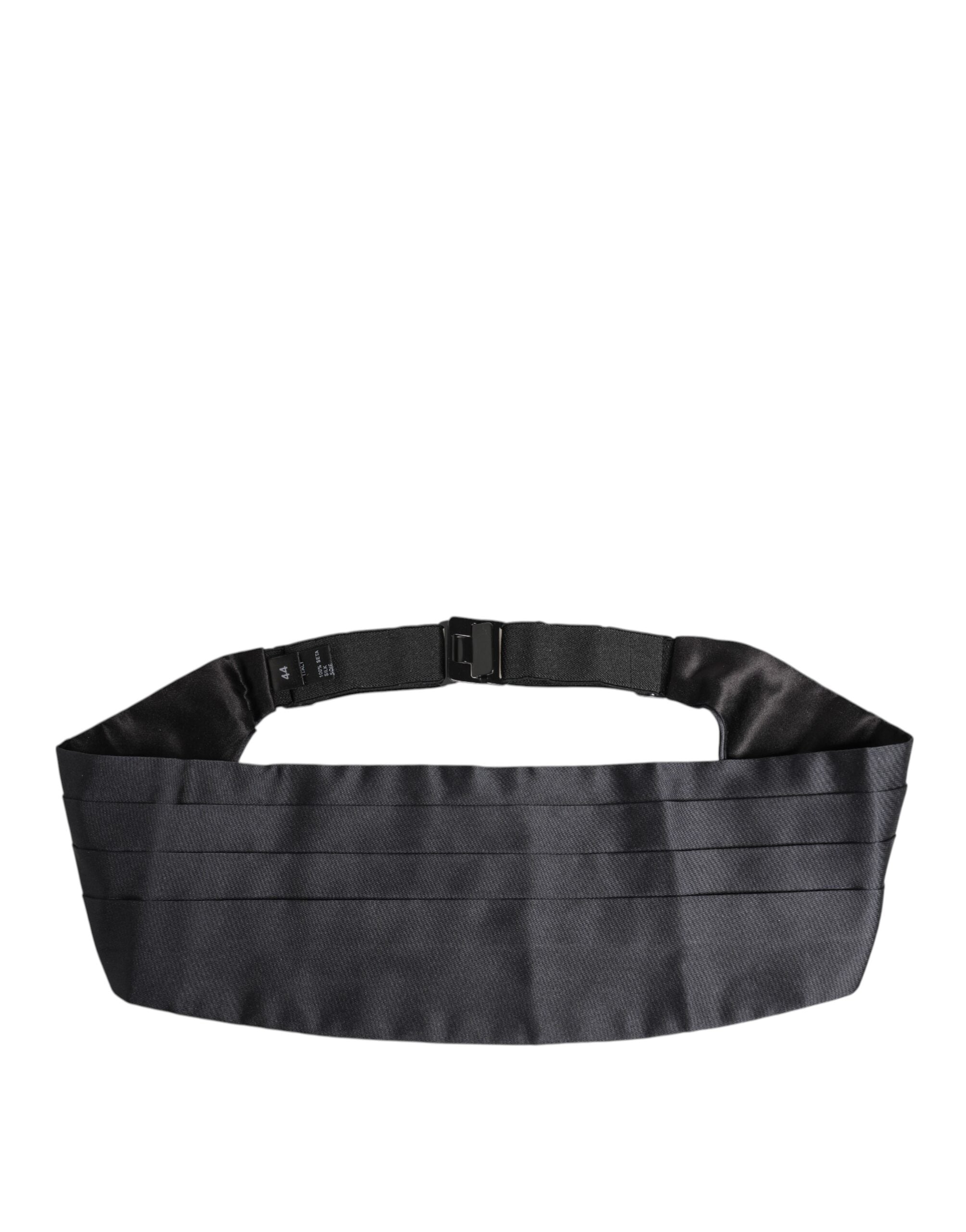 Dolce & Gabbana Dark Blue 100% Silk Belt Waist Cummerbund