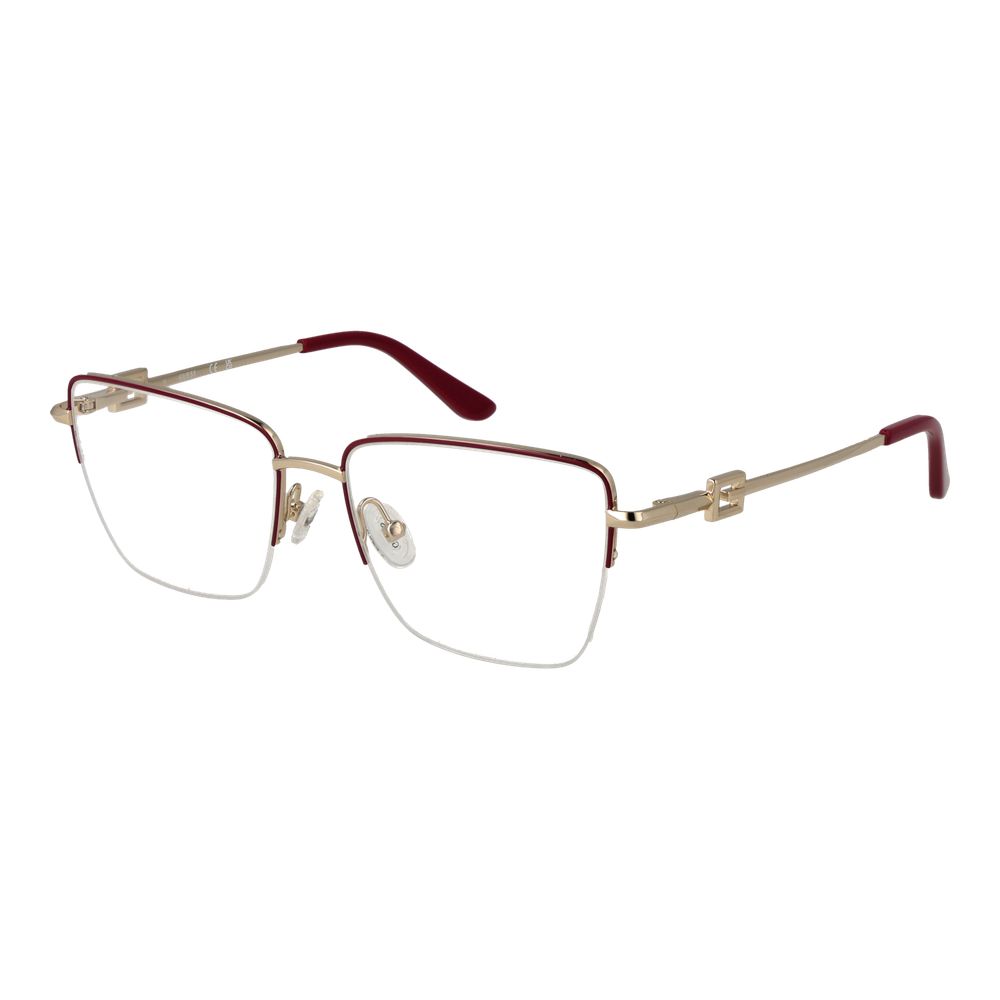 Guess Burgundy Metal Glasses (Frames) - Luxe Nova