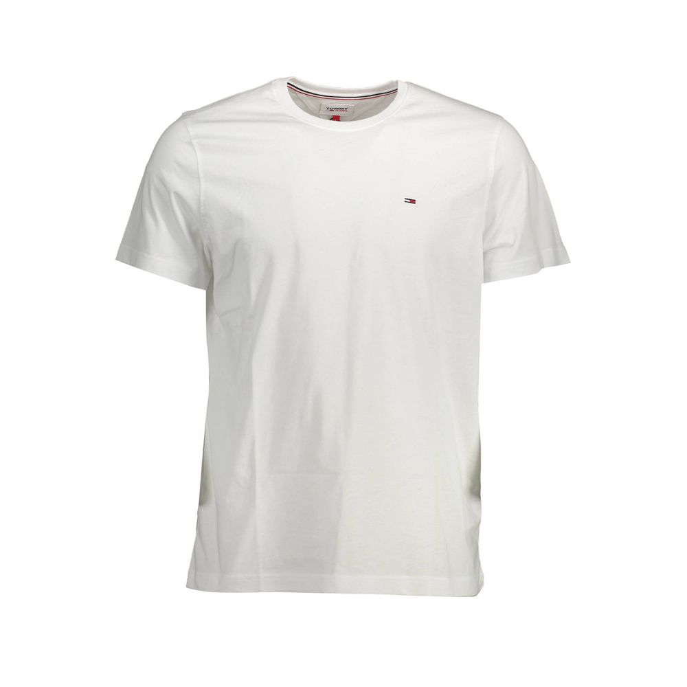 Tommy Hilfiger White Cotton Men's T-Shirt - Luxe Nova