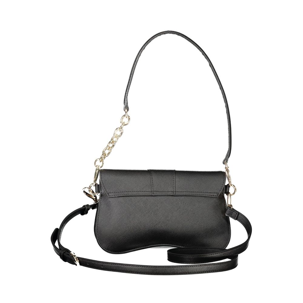 Mario Valentino Black Polyurethane Women Handbag - Luxe Nova