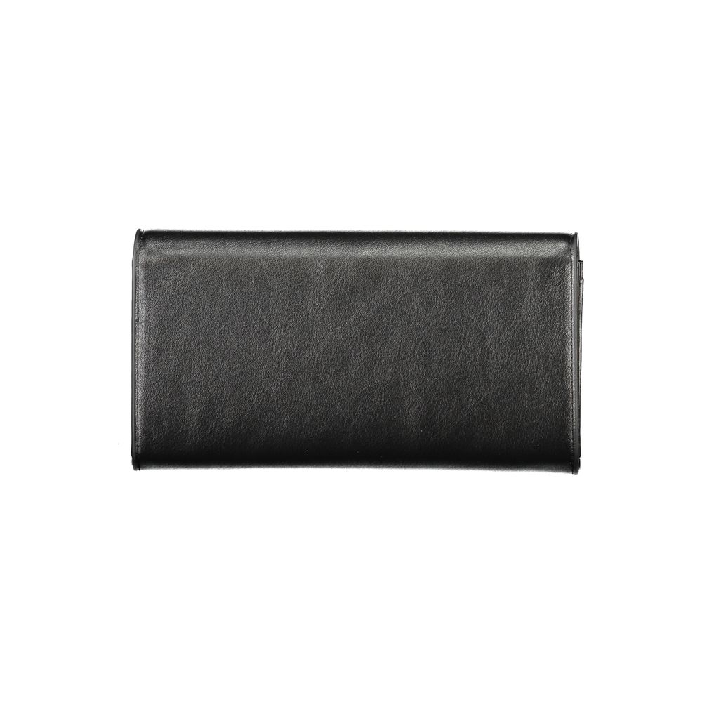 Mario Valentino Black Polyurethane Women Wallet - Luxe Nova