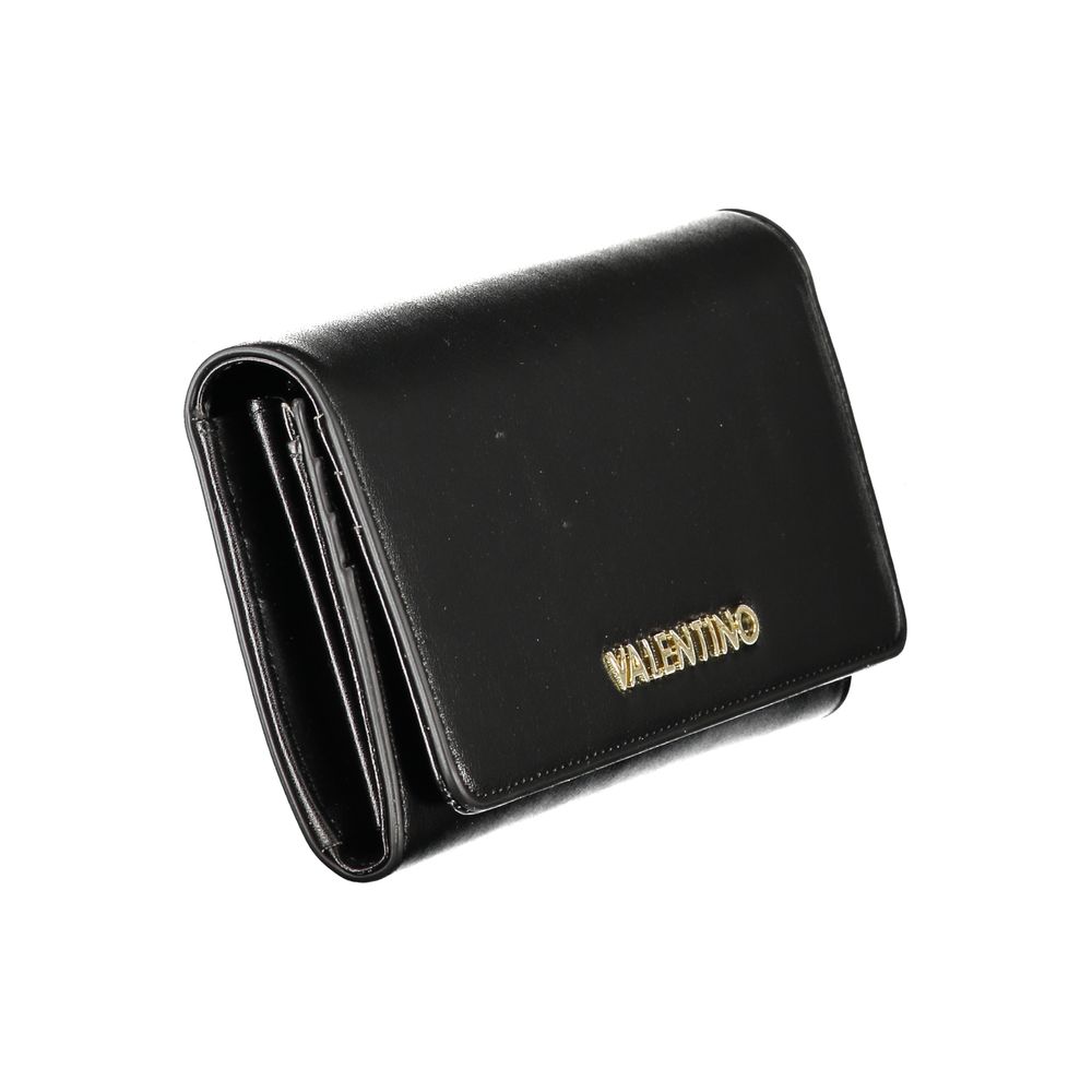 Mario Valentino Black Polyurethane Women Wallet - Luxe Nova