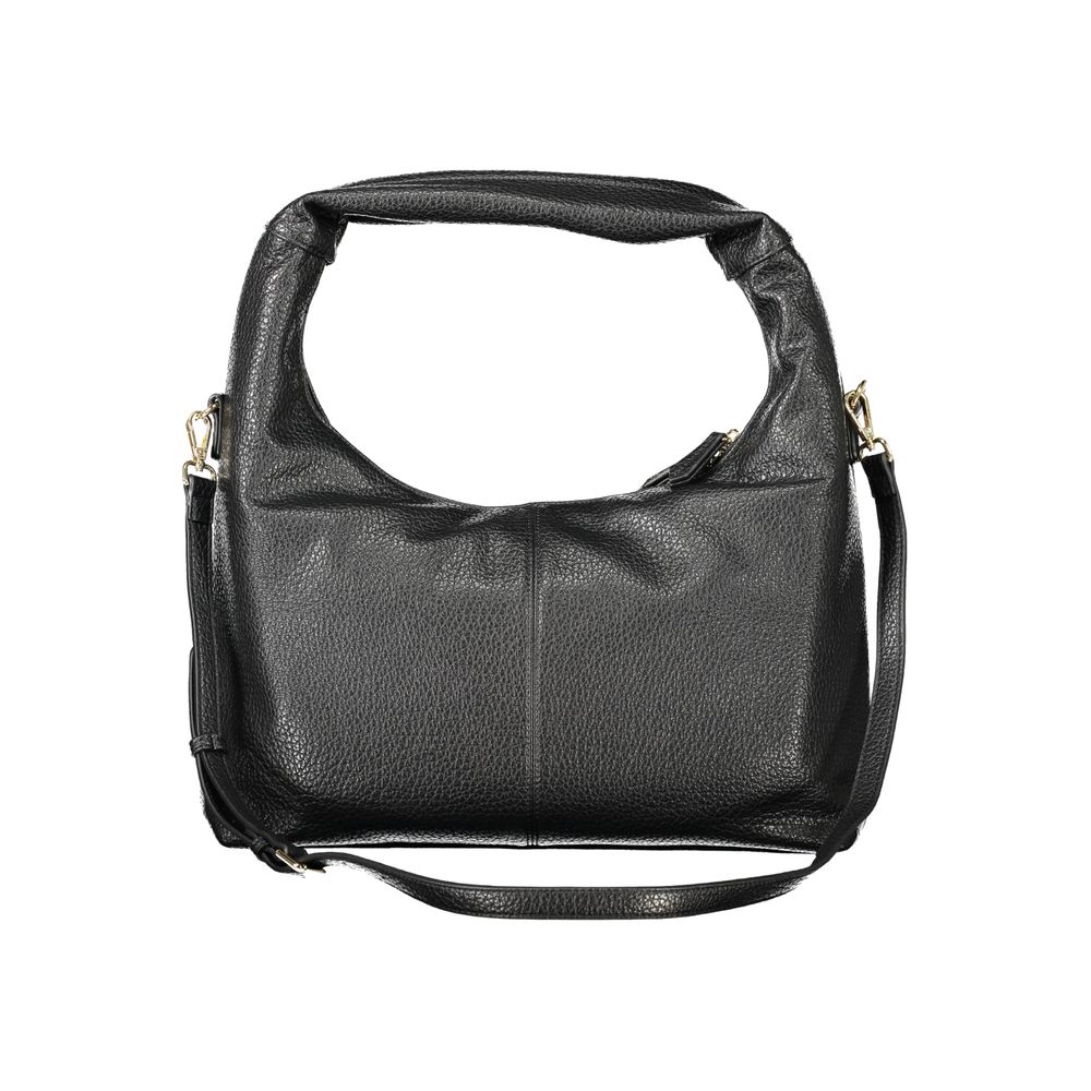 Mario Valentino Black Polyurethane Women Shoulder Bag - Luxe Nova