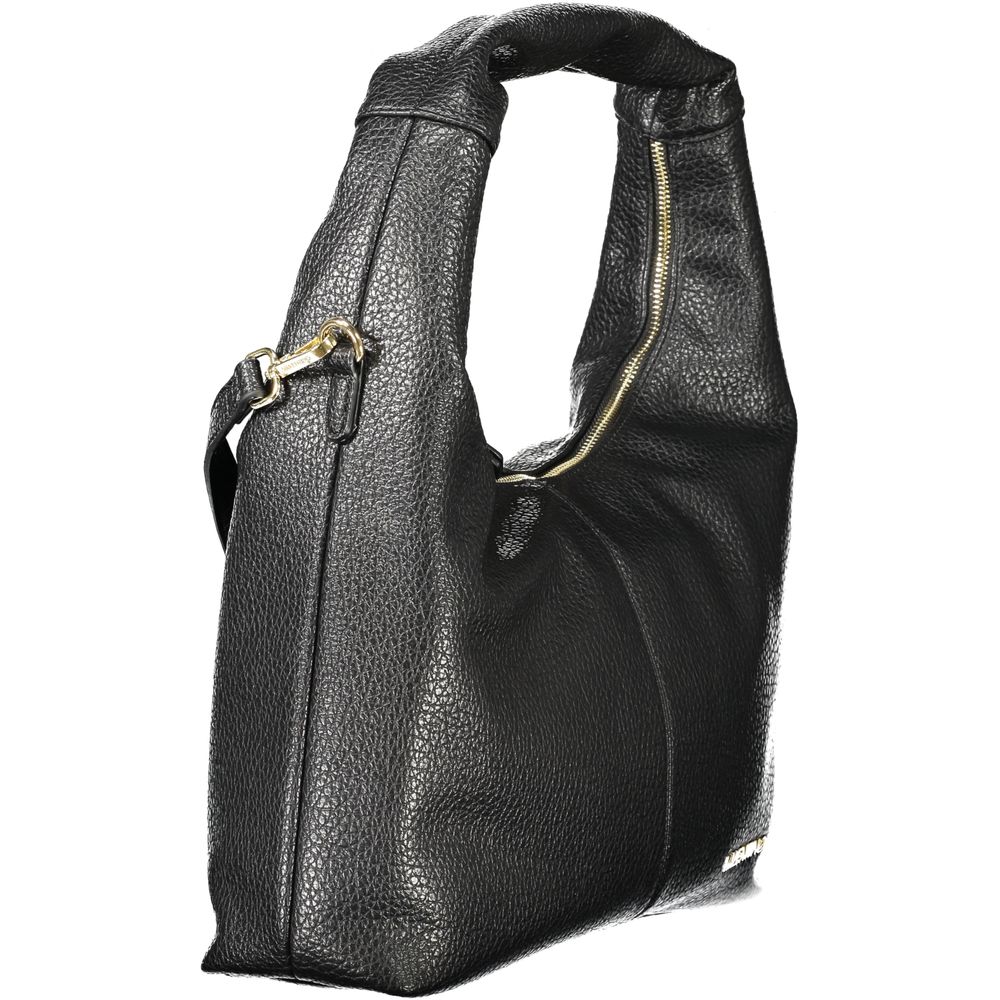 Mario Valentino Black Polyurethane Women Shoulder Bag - Luxe Nova