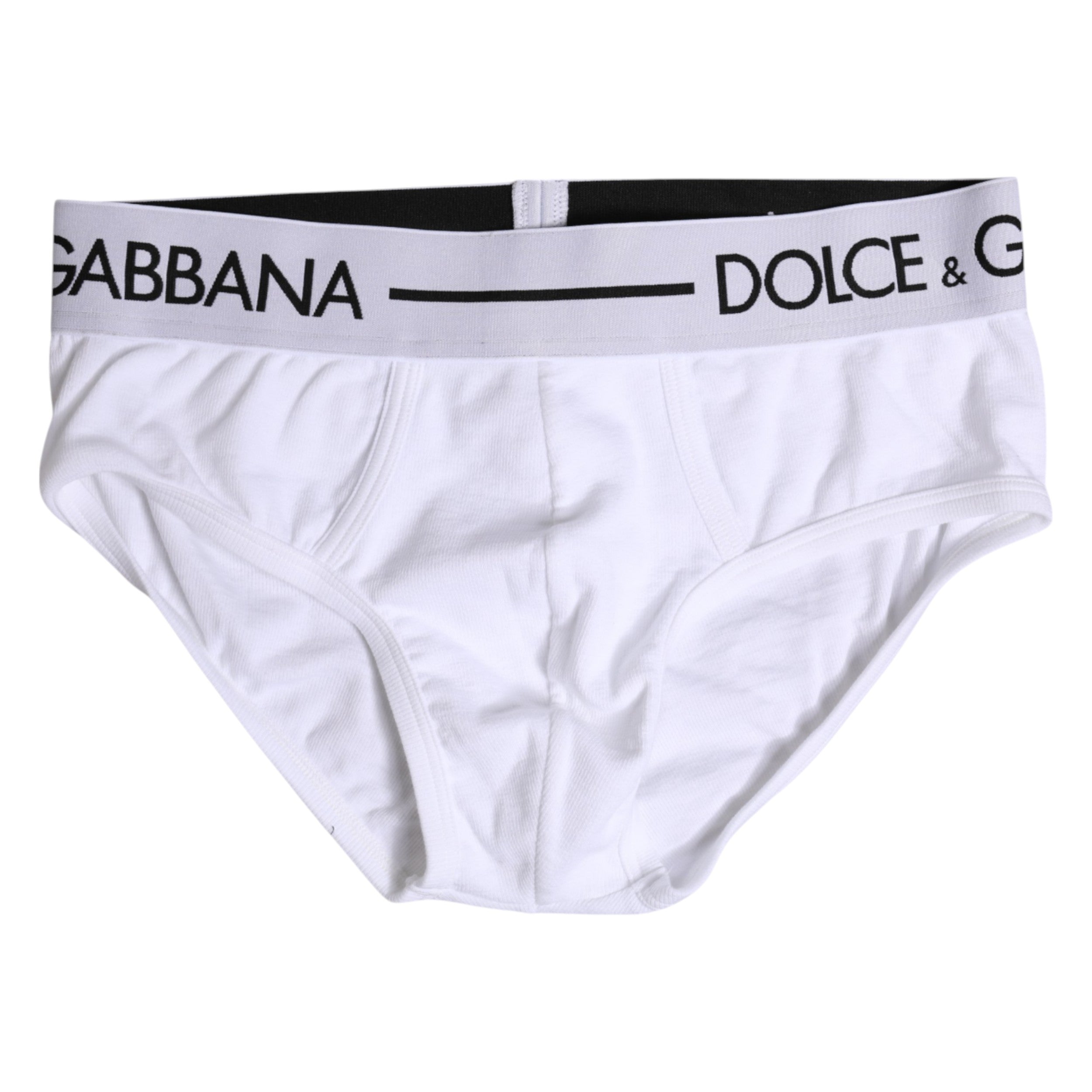 Dolce & Gabbana White Cotton Stretch Regular Brief Underwear