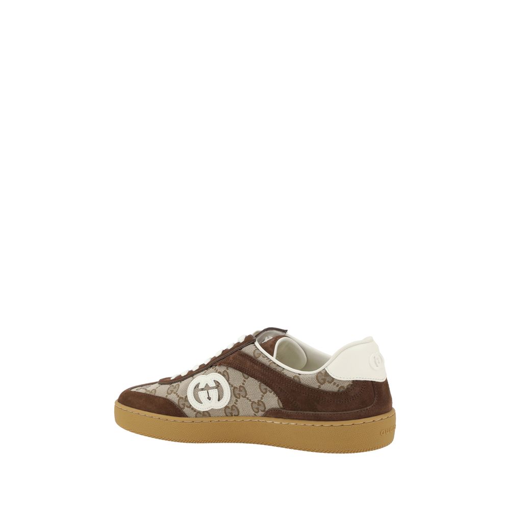 Gucci Brown Calf Leather Bos Taurus Low Top Sneakers - Luxe Nova