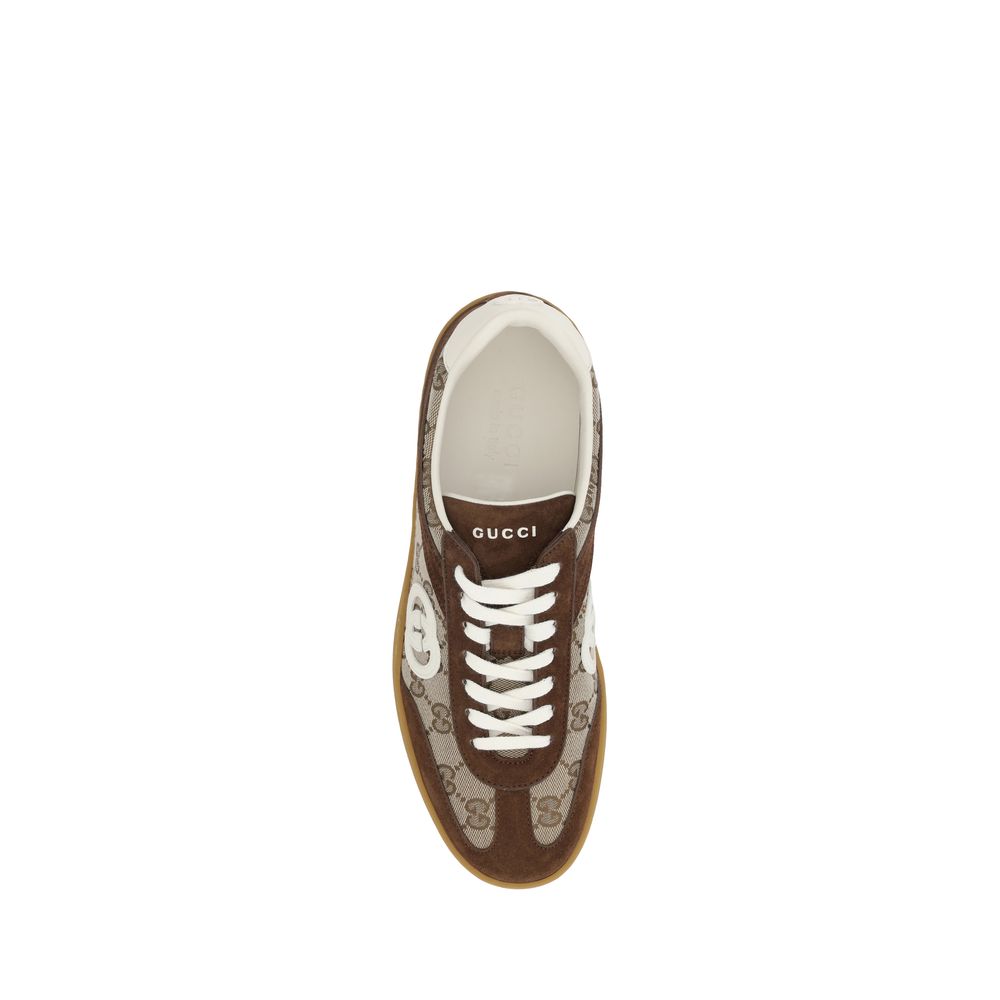 Gucci Brown Calf Leather Bos Taurus Low Top Sneakers - Luxe Nova