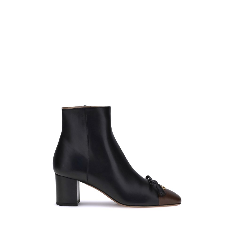 Valentino Garavani Black Goatskin Ankle Boots - Luxe Nova