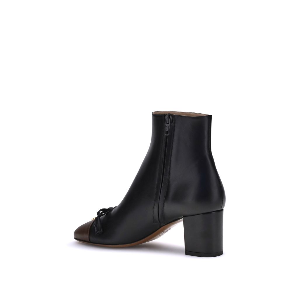 Valentino Garavani Black Goatskin Ankle Boots - Luxe Nova