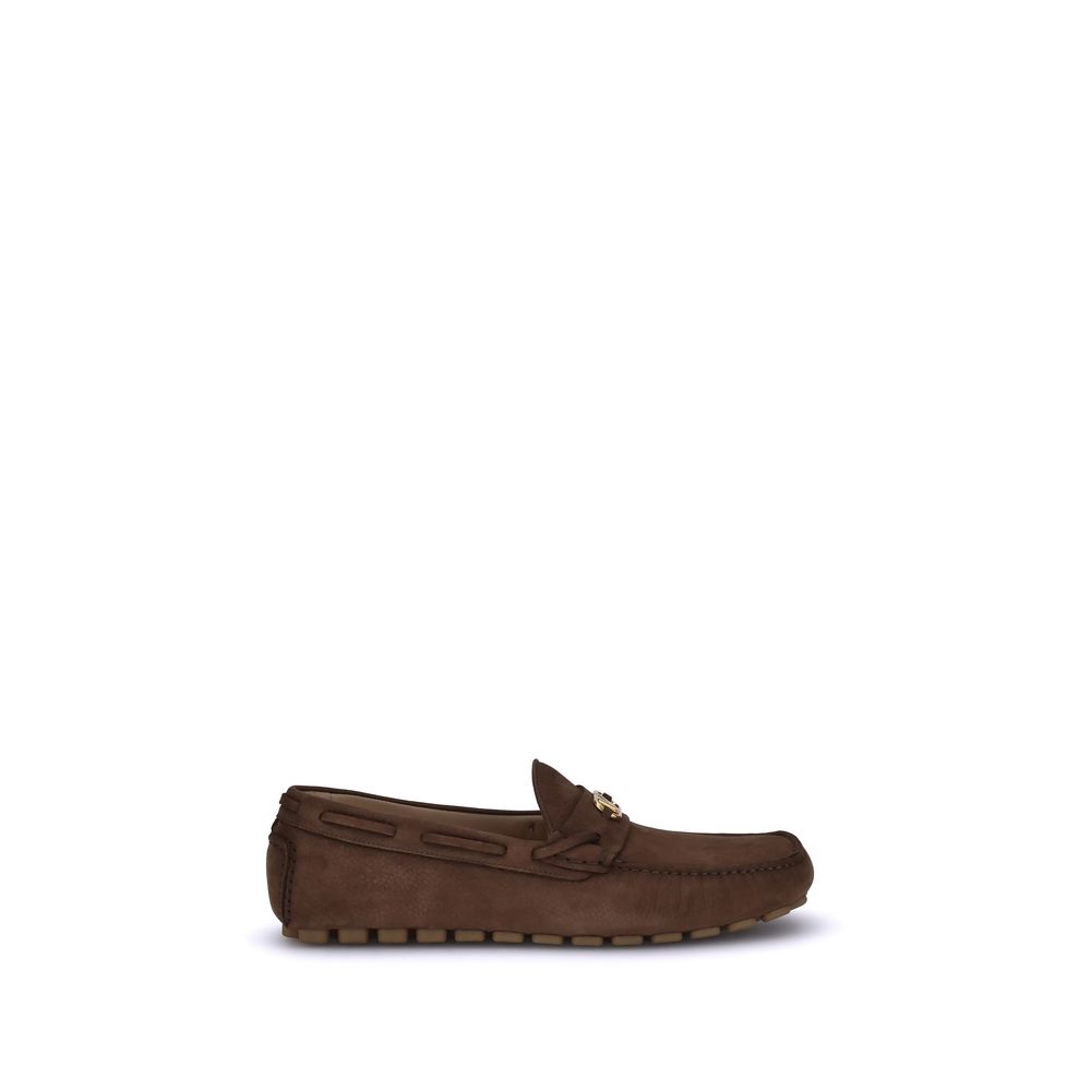 Valentino Garavani Brown Calf Leather Bos Taurus Slip-On Loafers - Luxe Nova