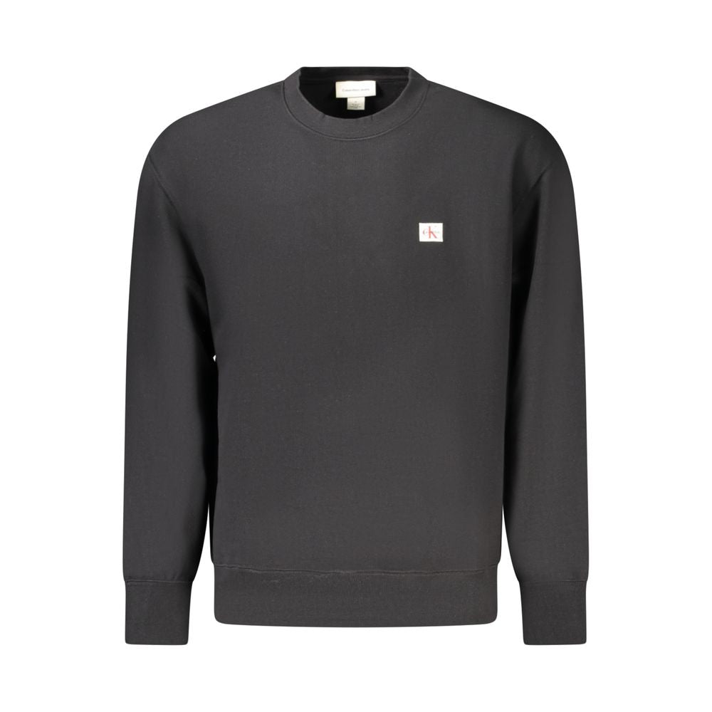 Calvin Klein Black Cotton Men Sweatshirt - Luxe Nova