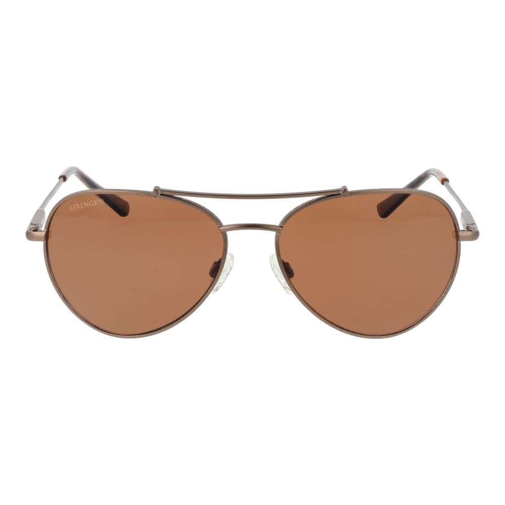Serengeti Brown Metal Sunglasses - Luxe Nova