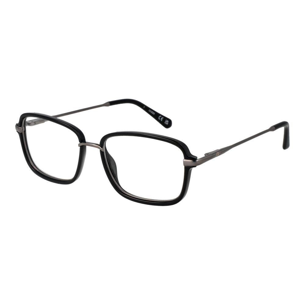 Guess Black Stainless Steel Glasses (Frames) - Luxe Nova