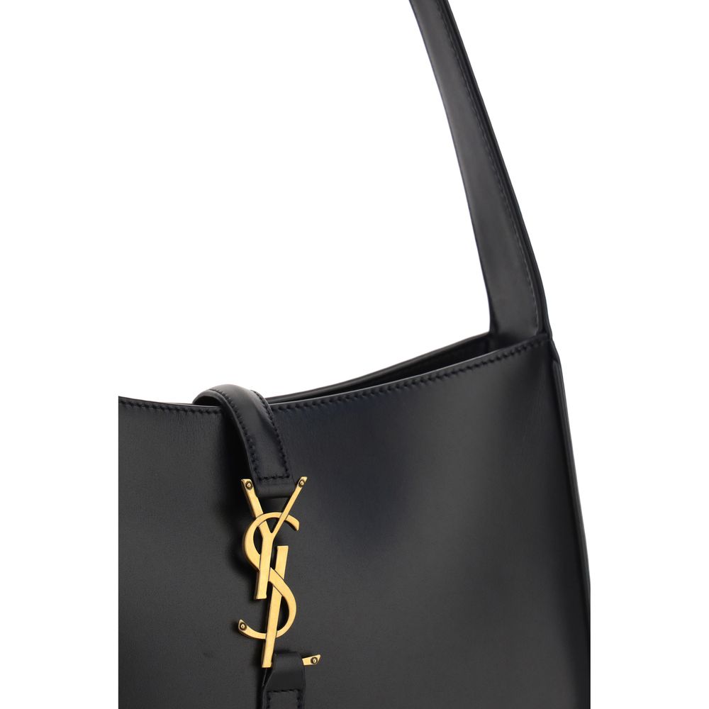 Saint Laurent Black Calf Leather Bos Taurus Handbag - Luxe Nova