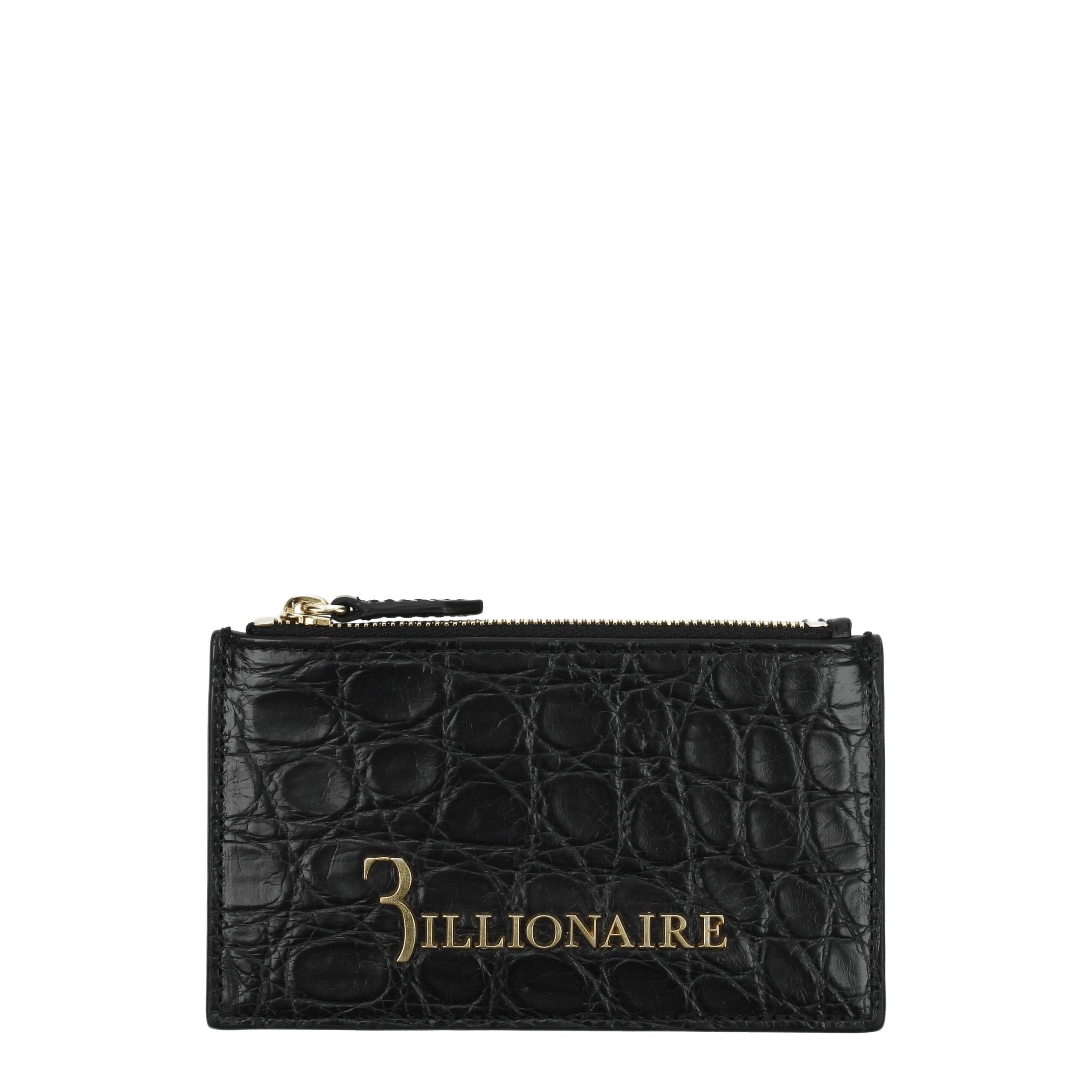 Billionaire Italian Couture Black Crocodile Cardholder - Luxe Nova