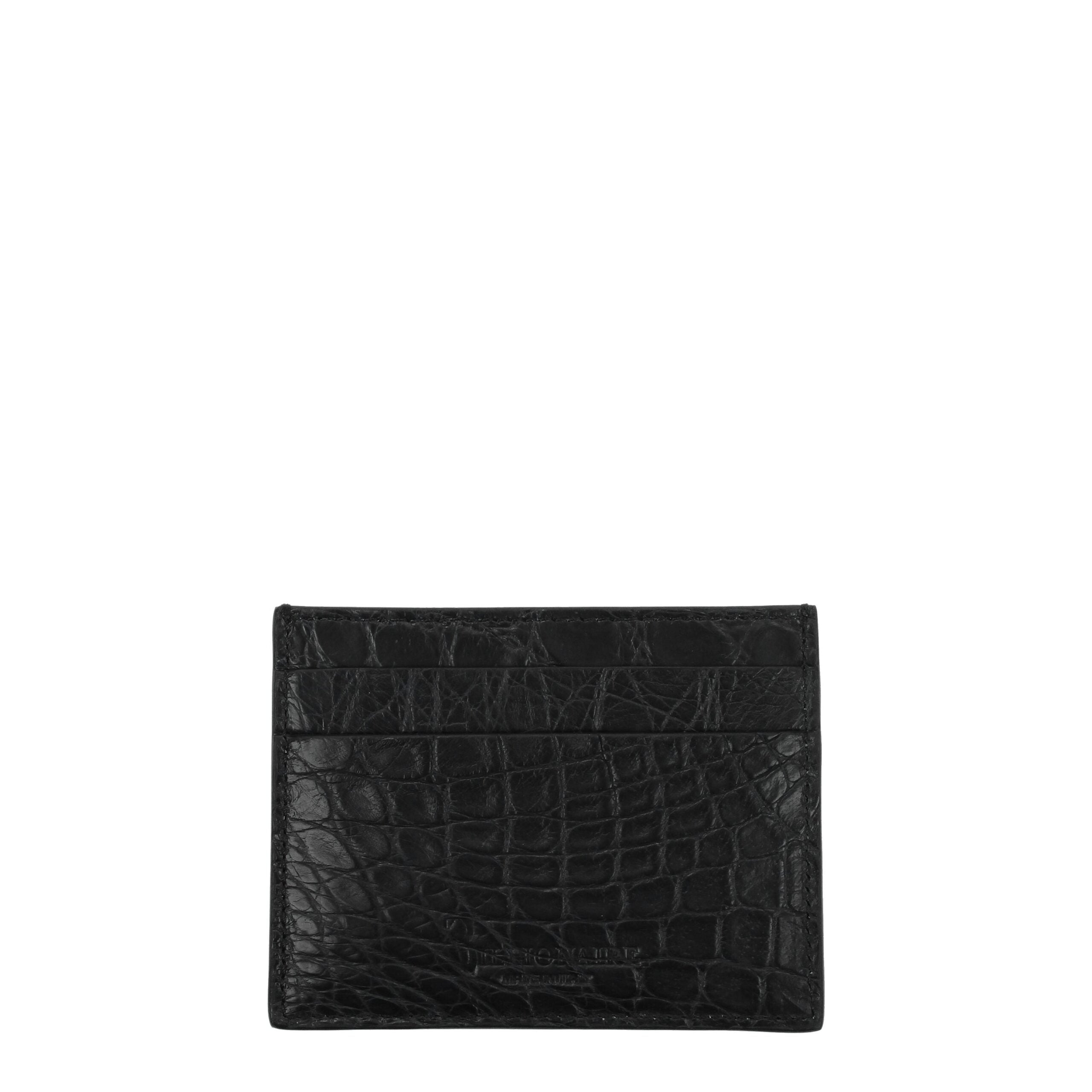 Billionaire Italian Couture Black Crocodile Cardholder - Luxe Nova