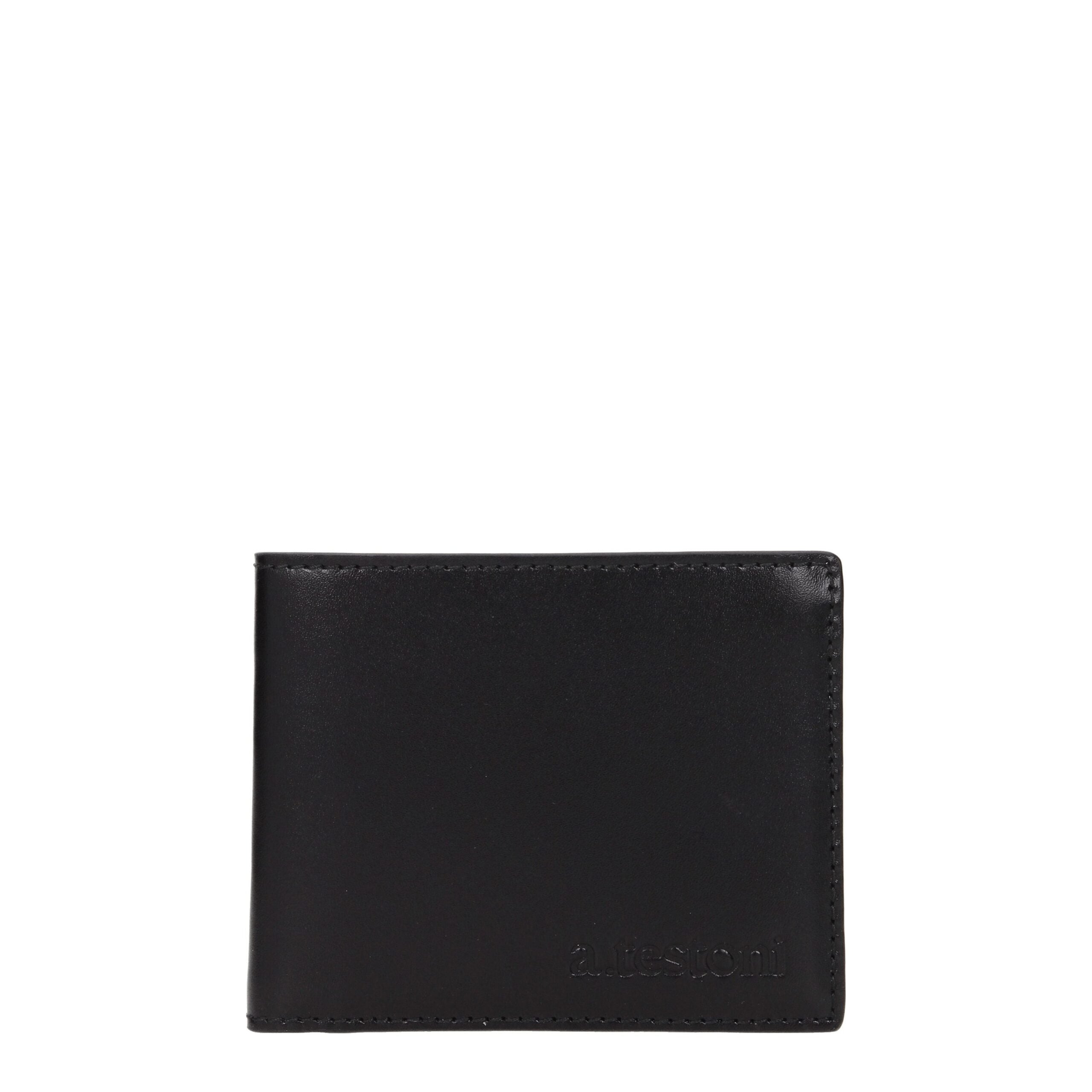 Testoni Black Leather Wallet - Luxe Nova