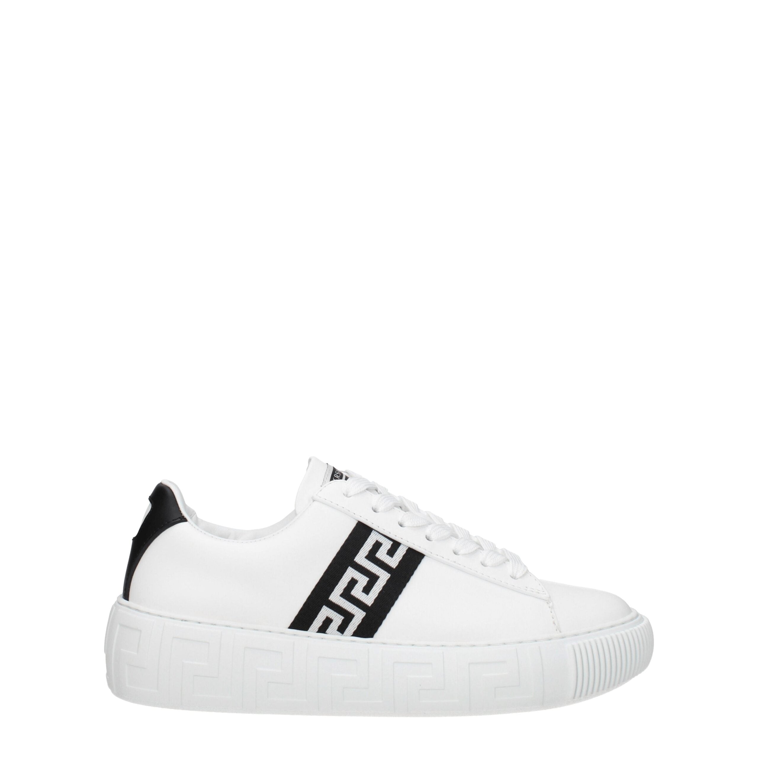 Versace White Leather Low Top Sneakers - Luxe Nova