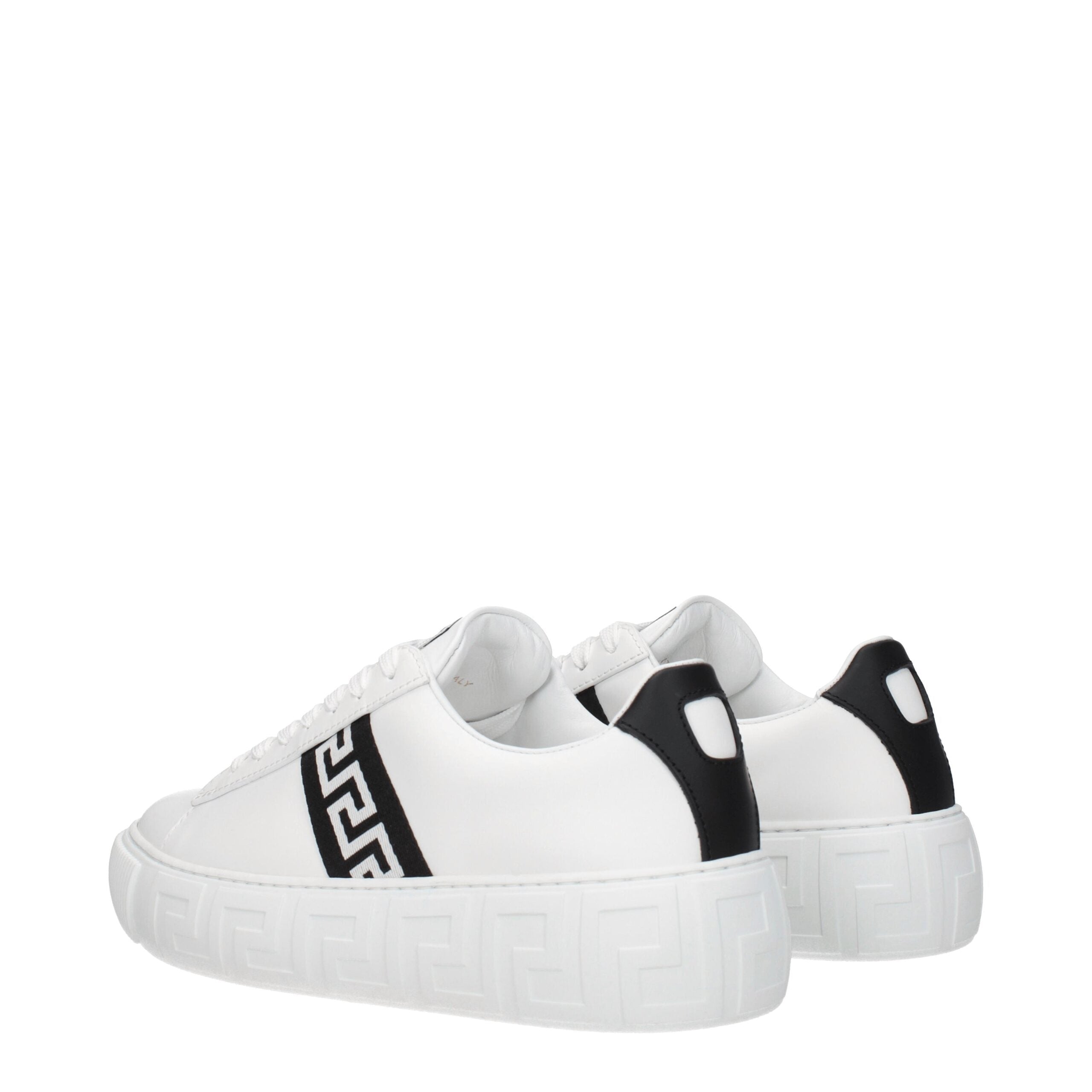 Versace White Leather Low Top Sneakers - Luxe Nova