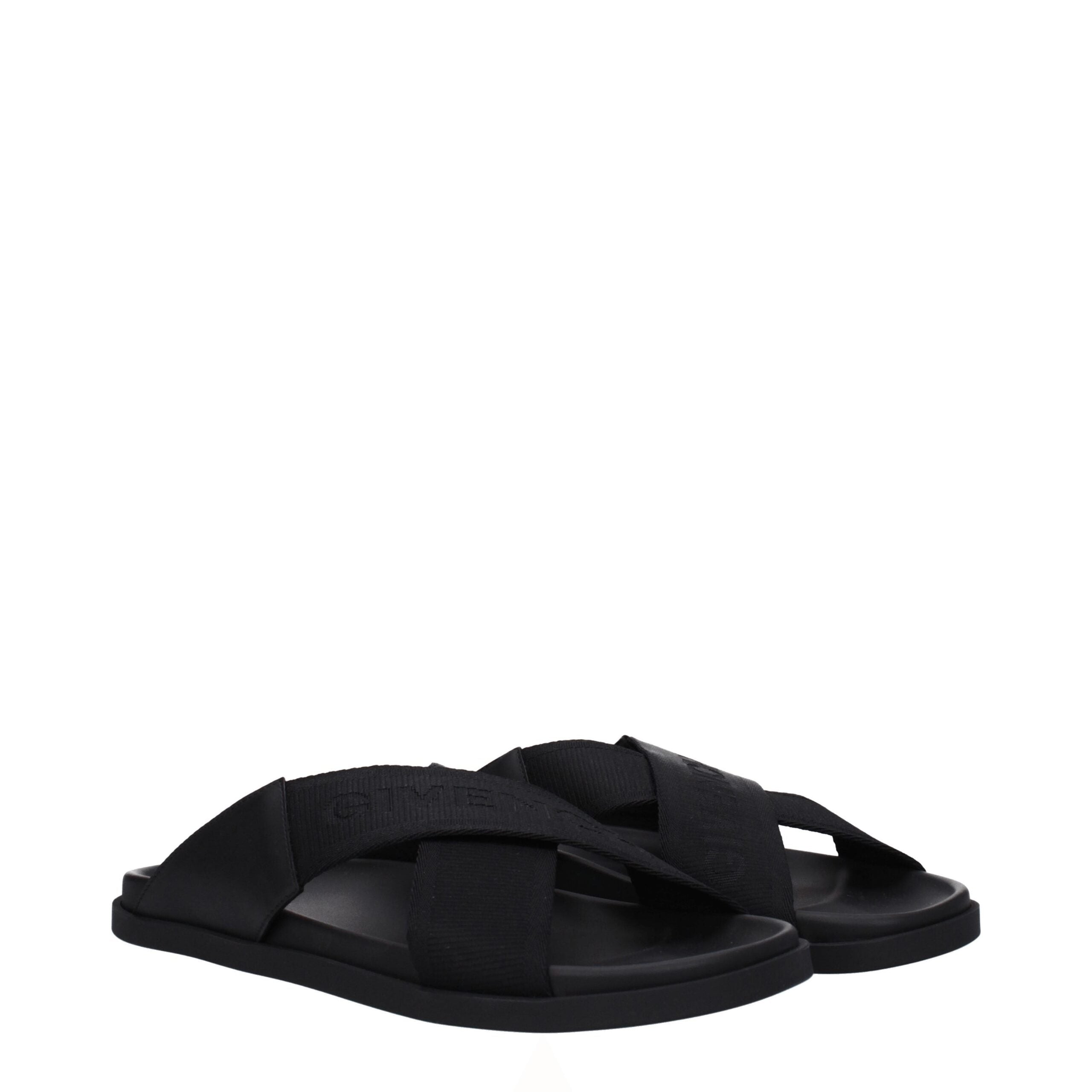 Givenchy Black Fabric Slippers