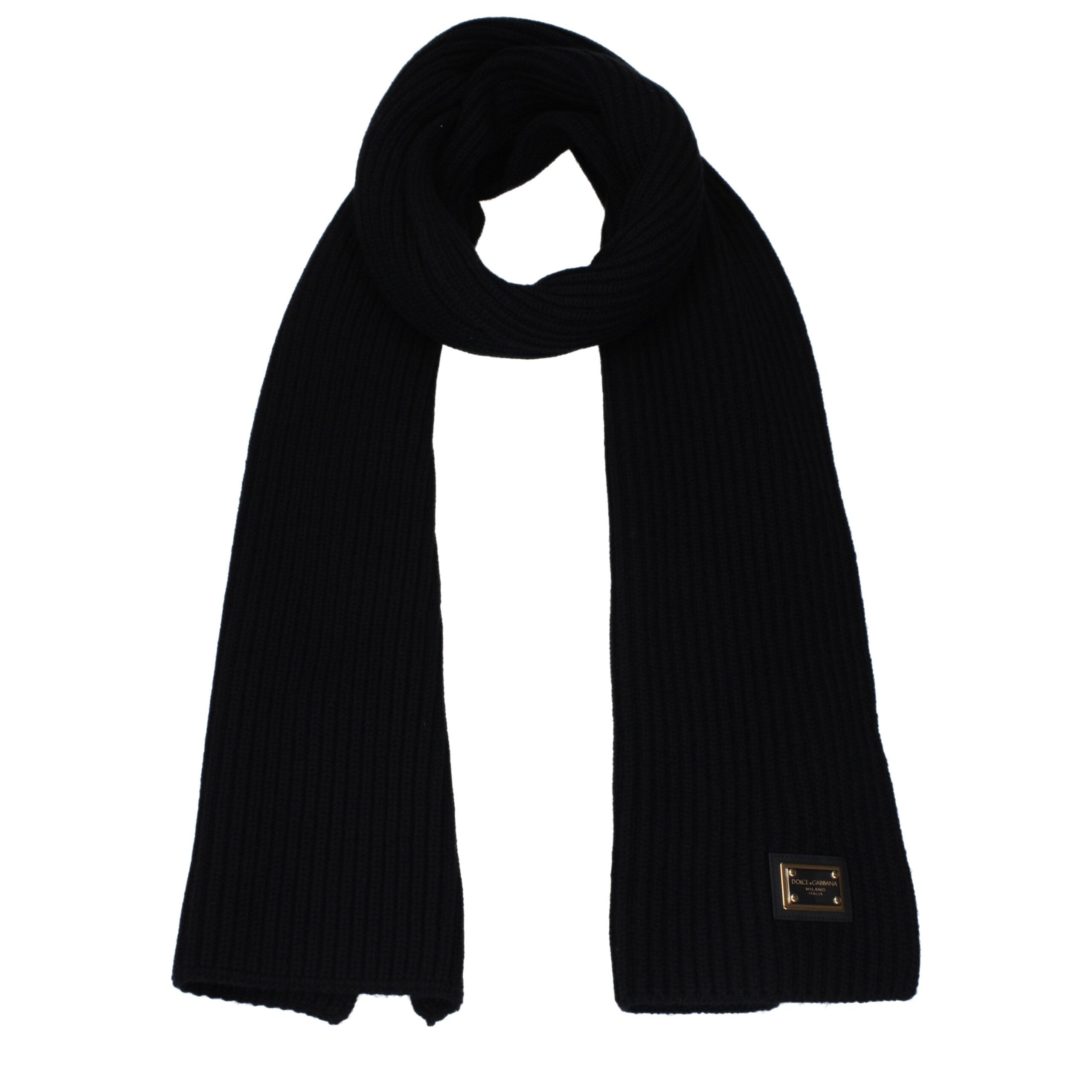 Dolce & Gabbana Black Cashmere Scarf - Luxe Nova