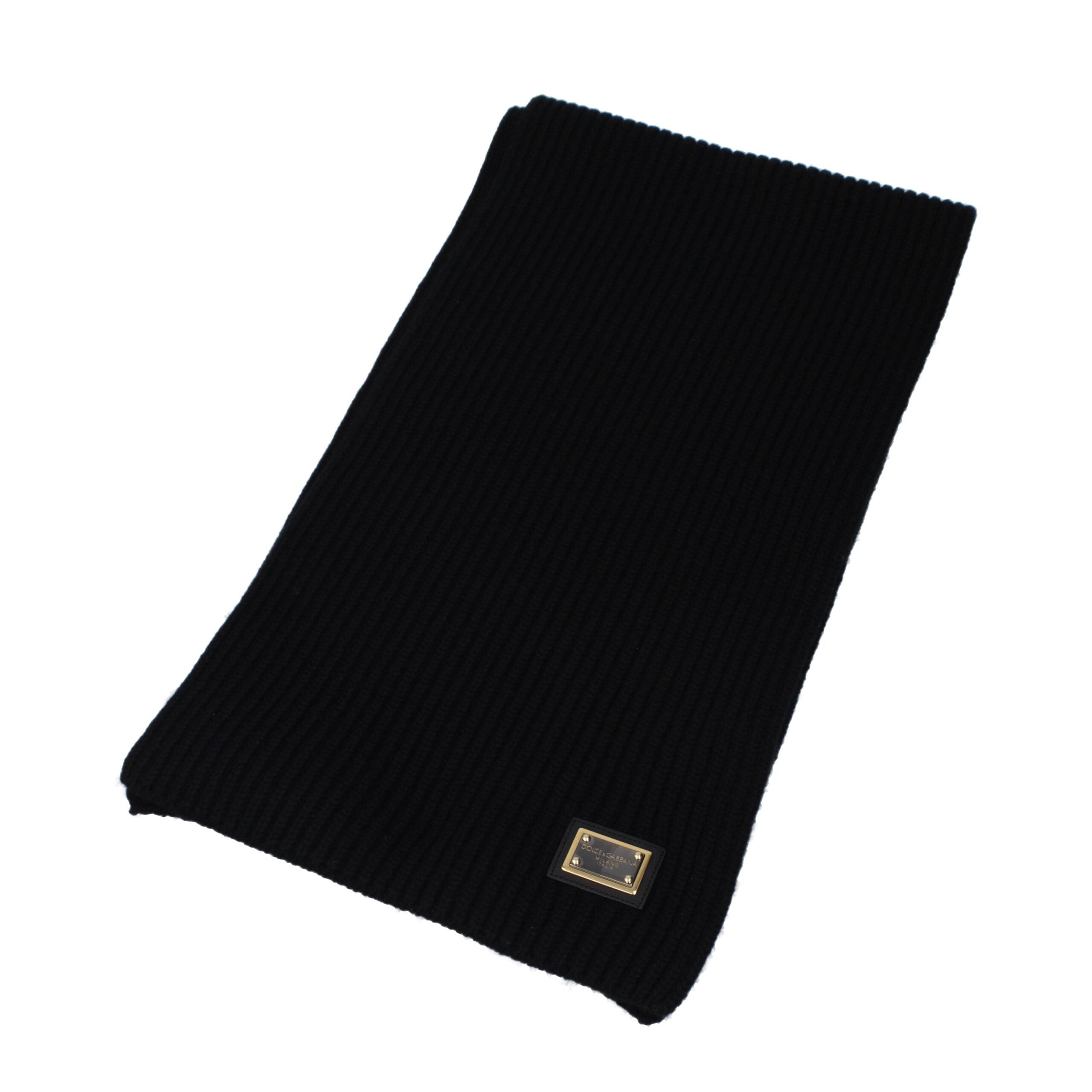 Dolce & Gabbana Black Cashmere Scarf - Luxe Nova