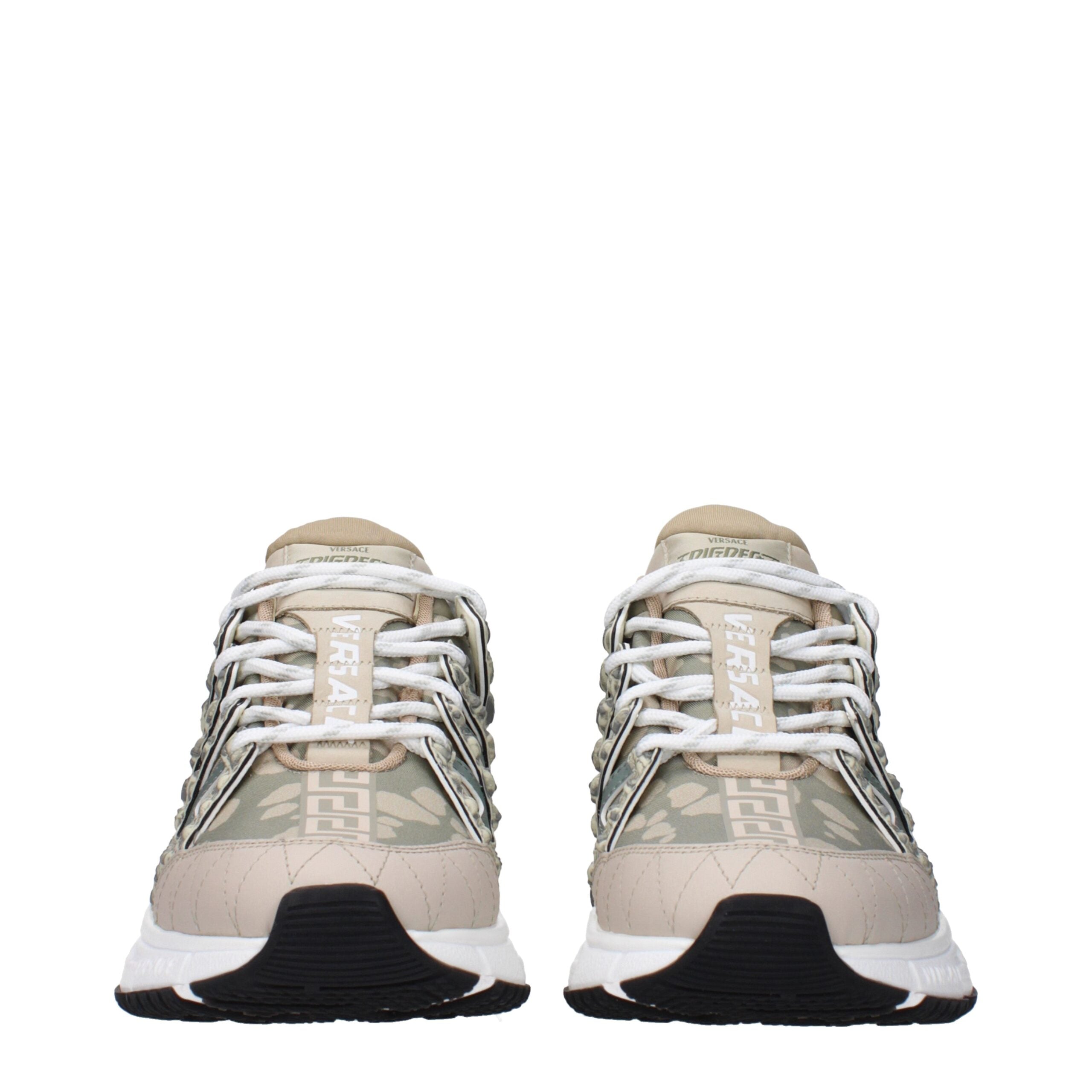 Versace Green Fabric Low Top Sneakers - Luxe Nova
