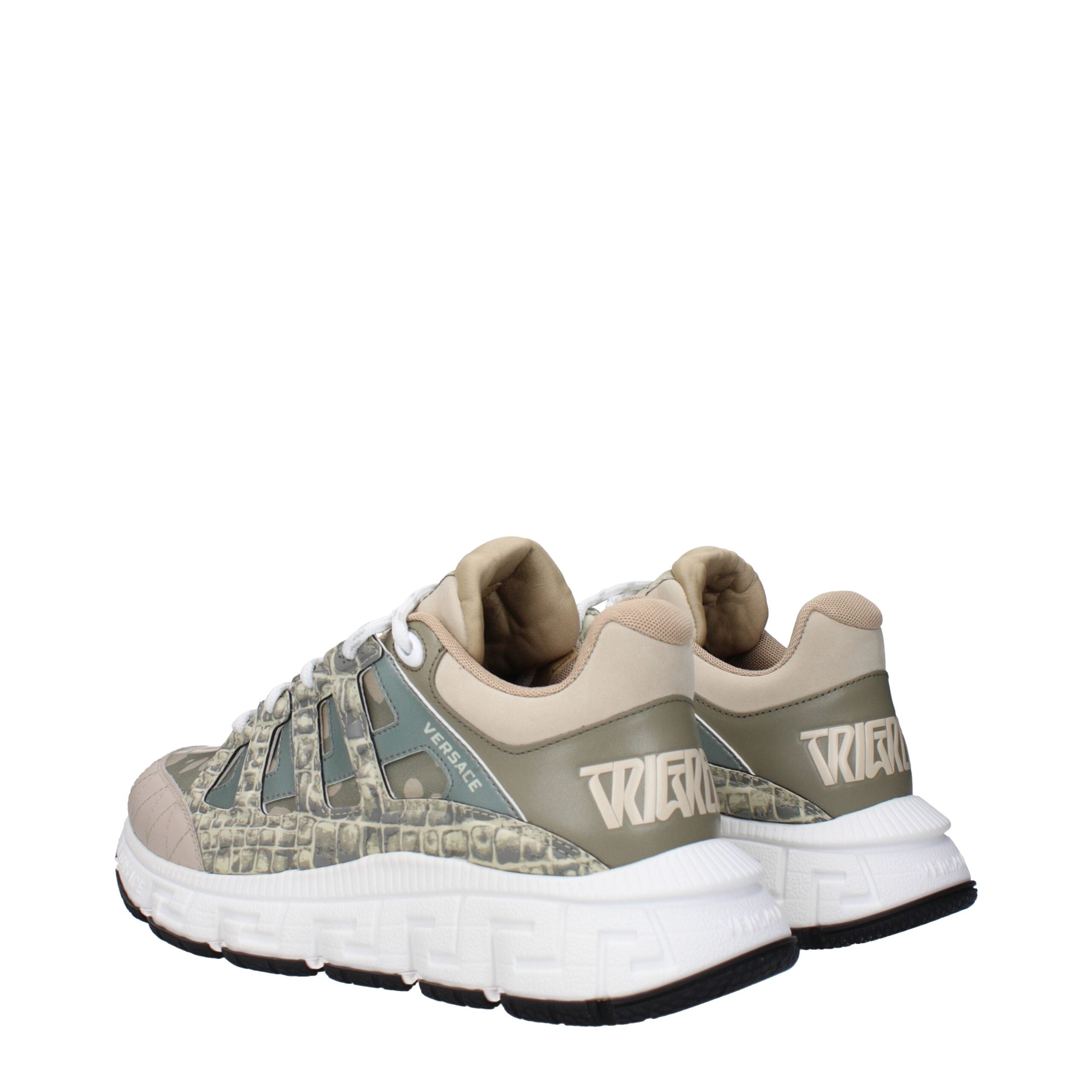 Versace Green Fabric Low Top Sneakers - Luxe Nova