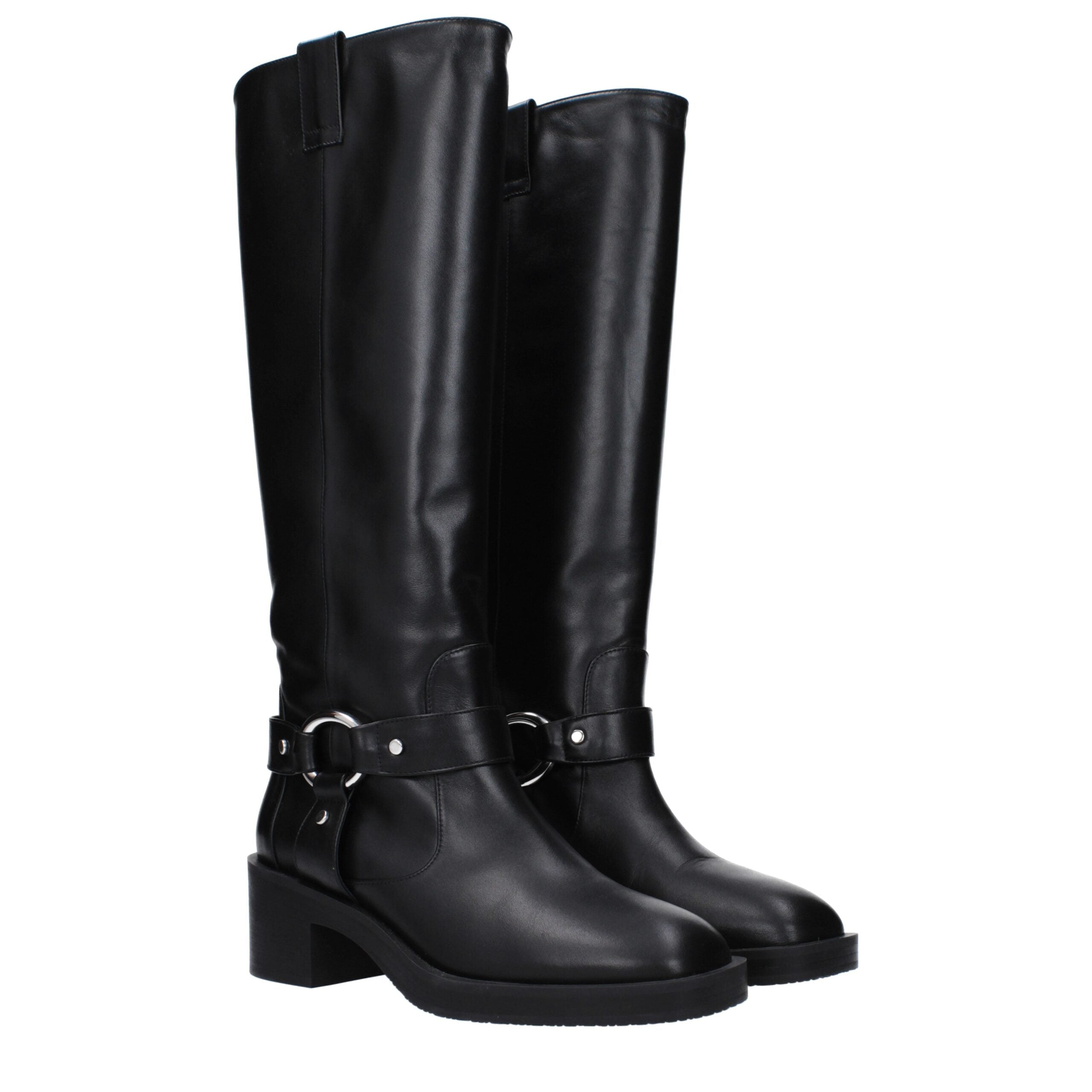 Stuart Weitzman Black Leather Boots - Luxe Nova