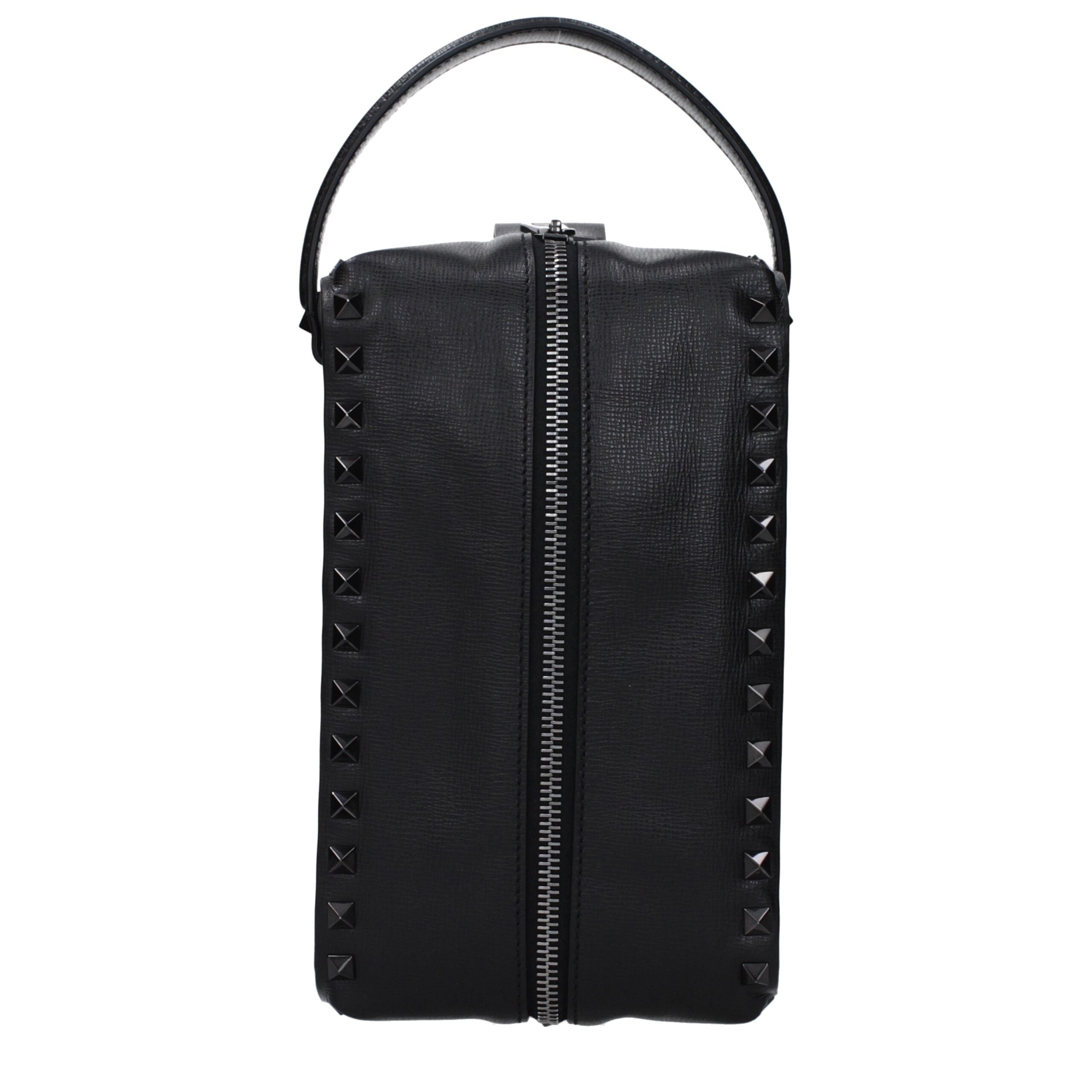 Valentino Garavani Black Leather Clutch Bag - Luxe Nova