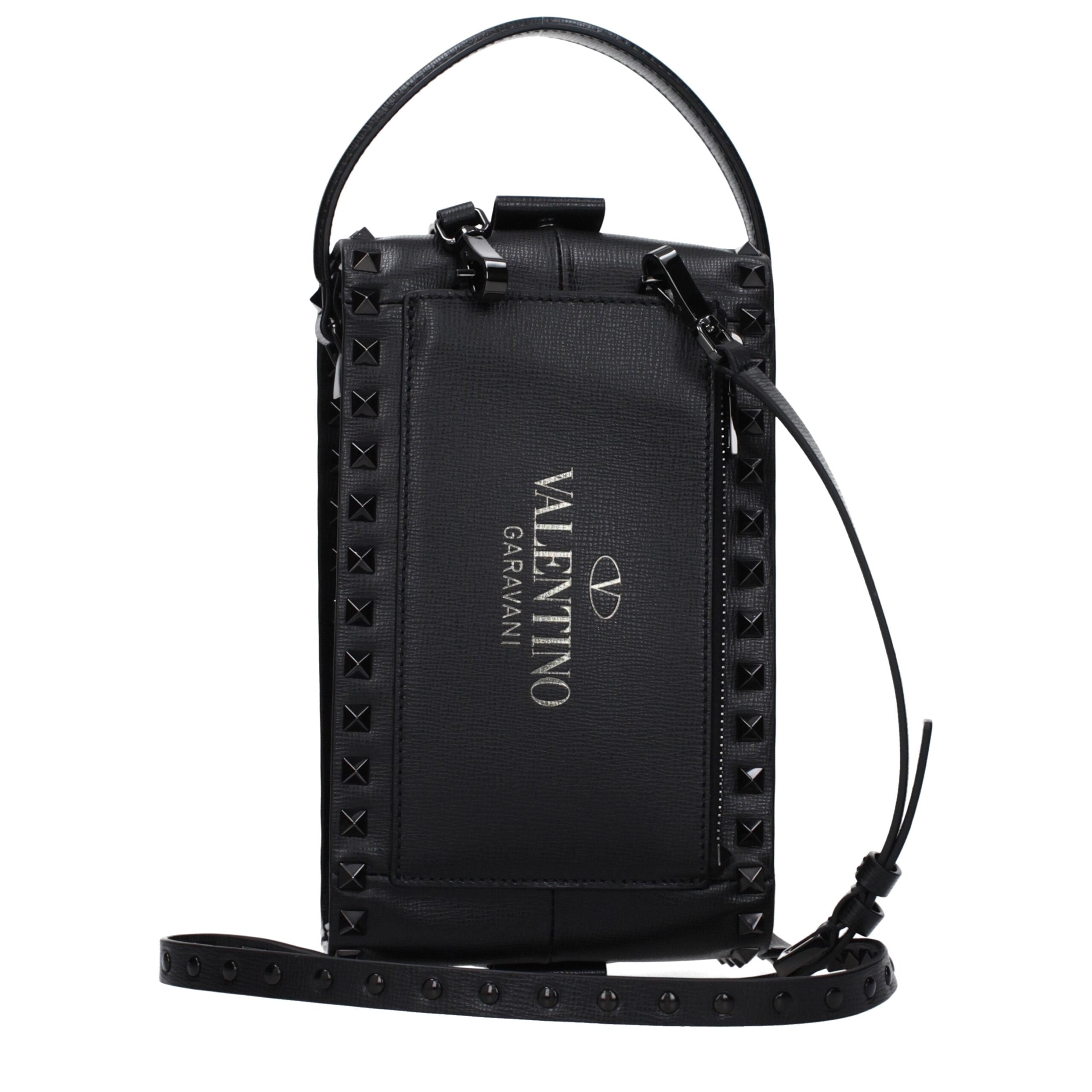 Valentino Garavani Black Leather Clutch Bag - Luxe Nova