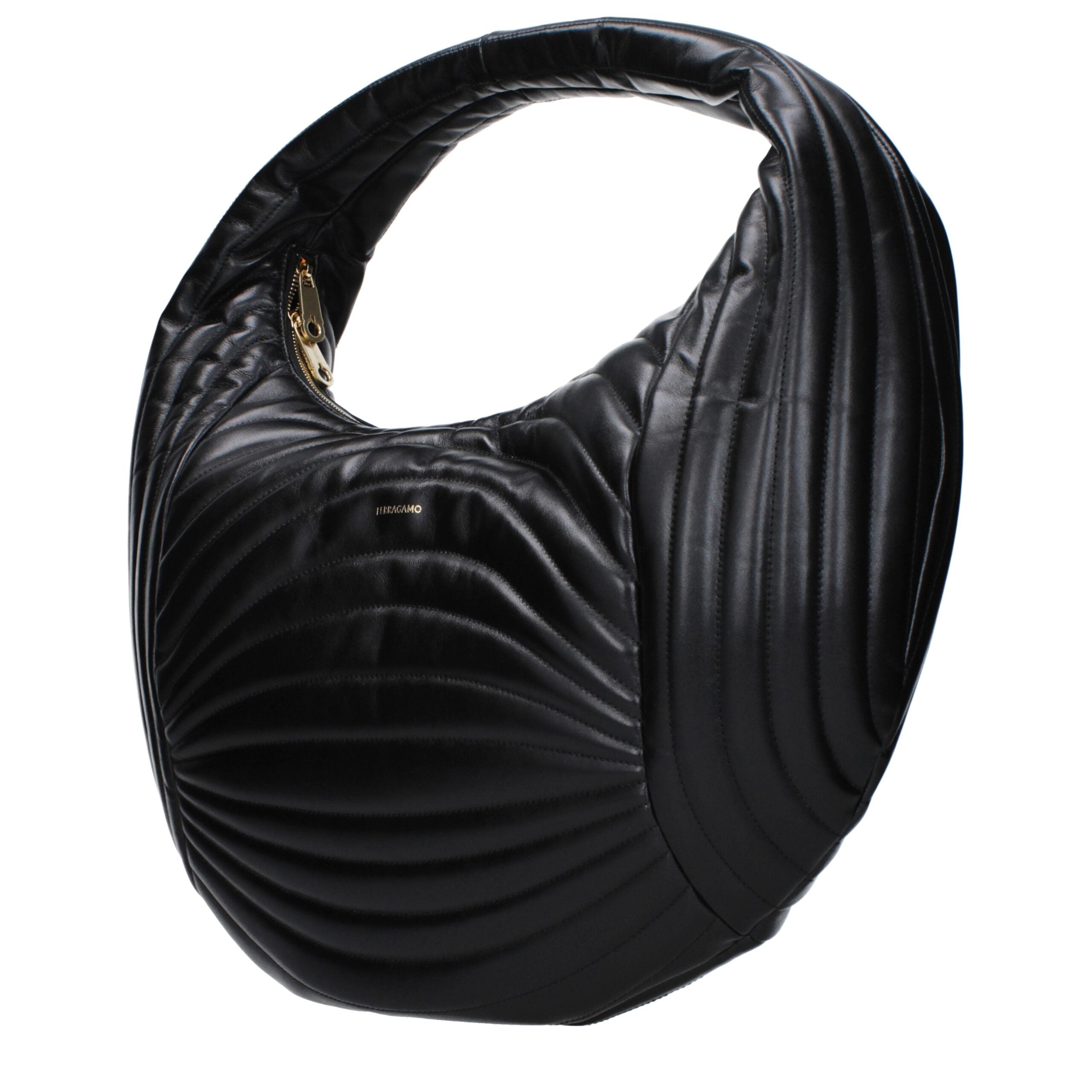 Salvatore Ferragamo Black Leather Handbag - Luxe Nova