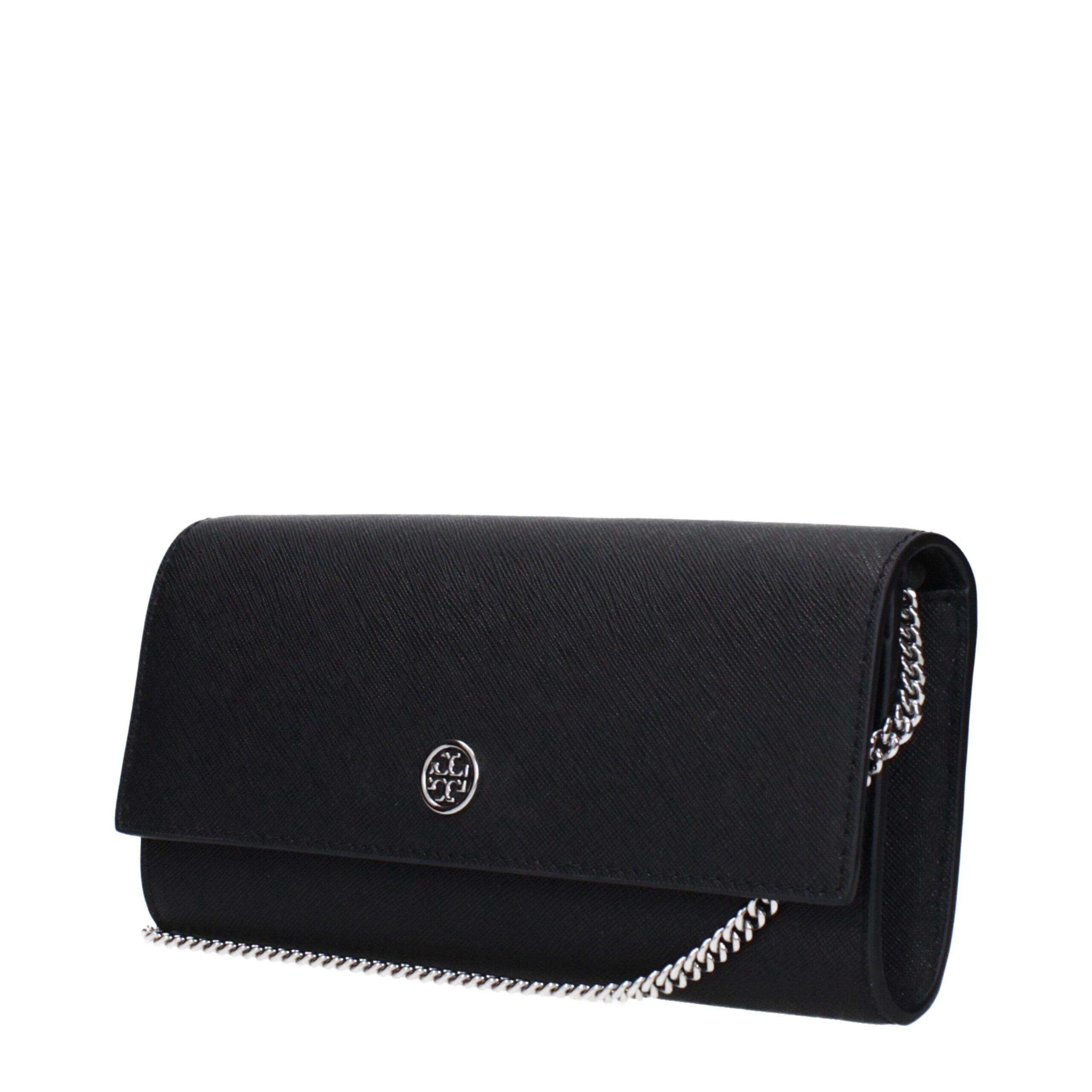 Tory Burch Black Leather Clutch Bag - Luxe Nova