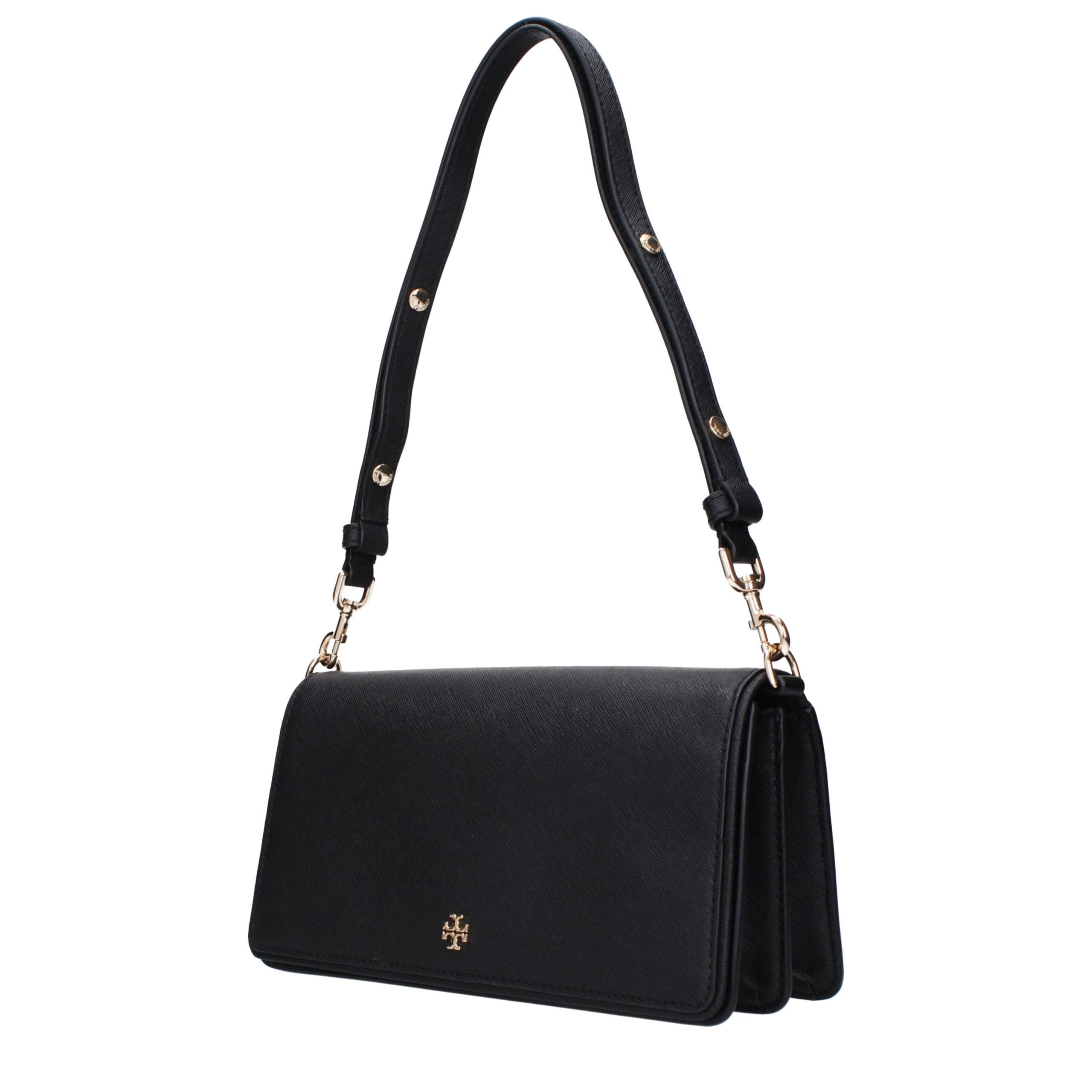 Tory Burch Black Leather Shoulder Bag - Luxe Nova