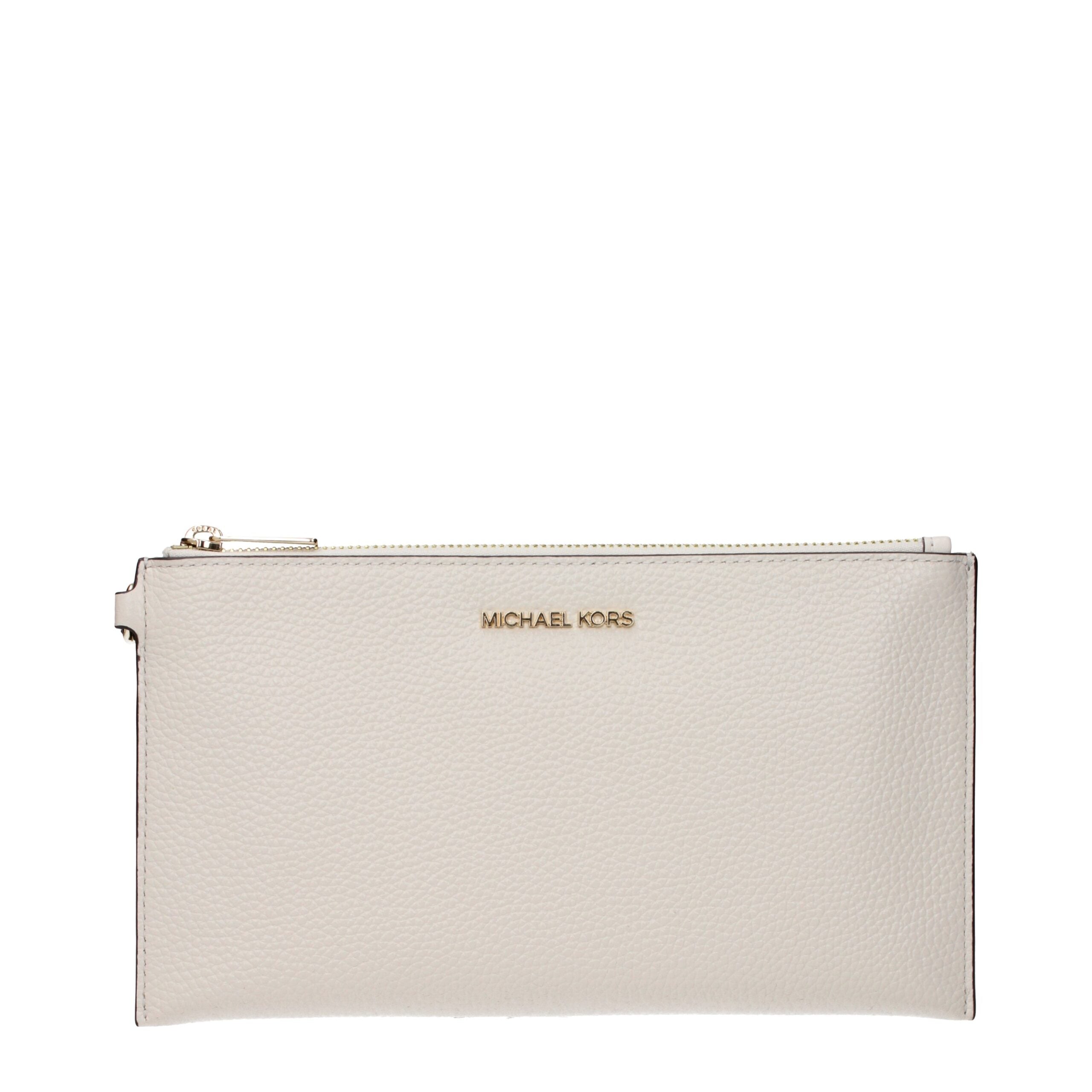 Michael Kors Beige Leather Clutch Bag - Luxe Nova