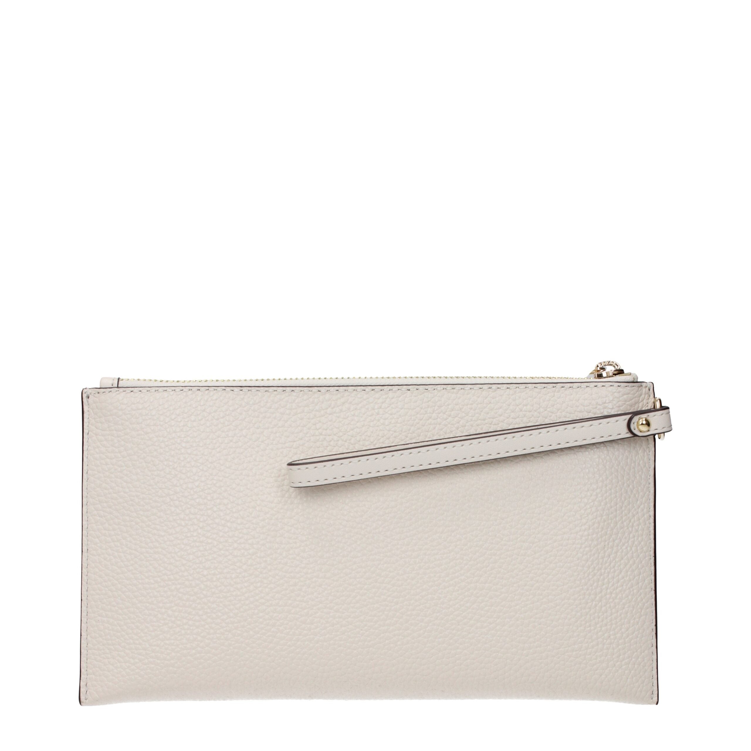 Michael Kors Beige Leather Clutch Bag - Luxe Nova