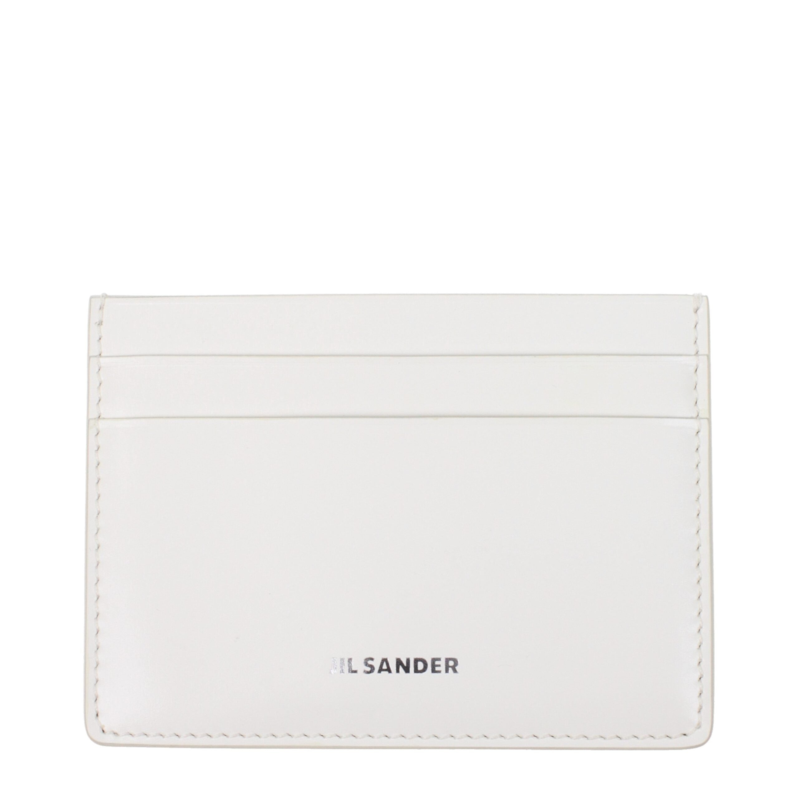 Jil Sander White Leather Cardholder - Luxe Nova