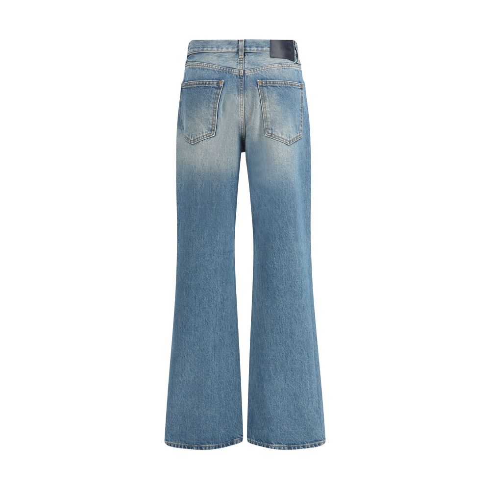 Haikure Blue Cotton Flared Jeans