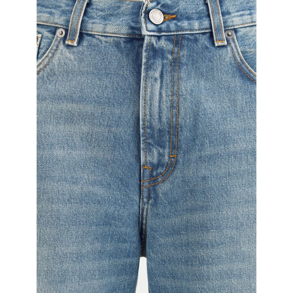 Haikure Blue Cotton Flared Jeans