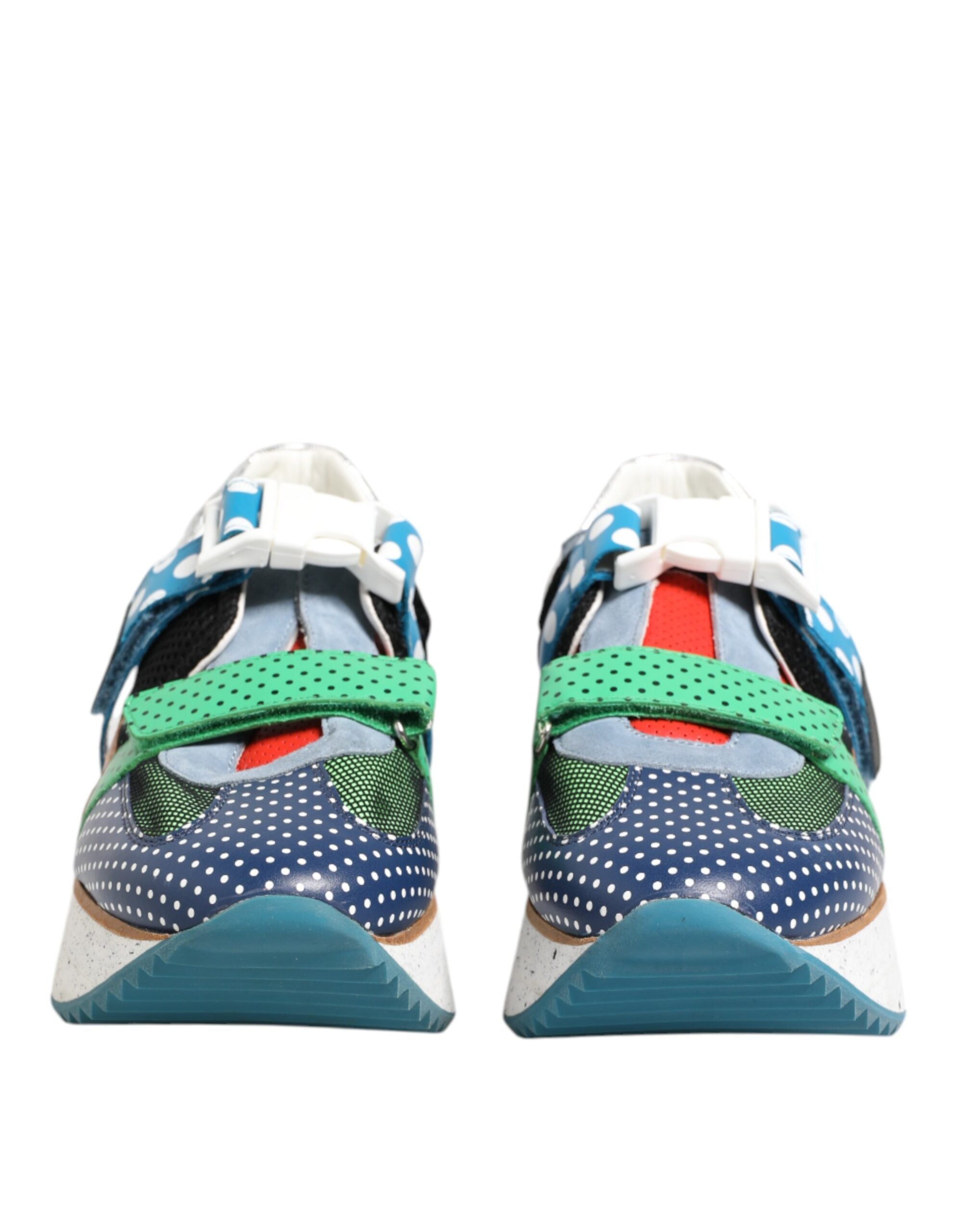 Dolce & Gabbana Multicolor Leather Low Top Sneakers Shoes