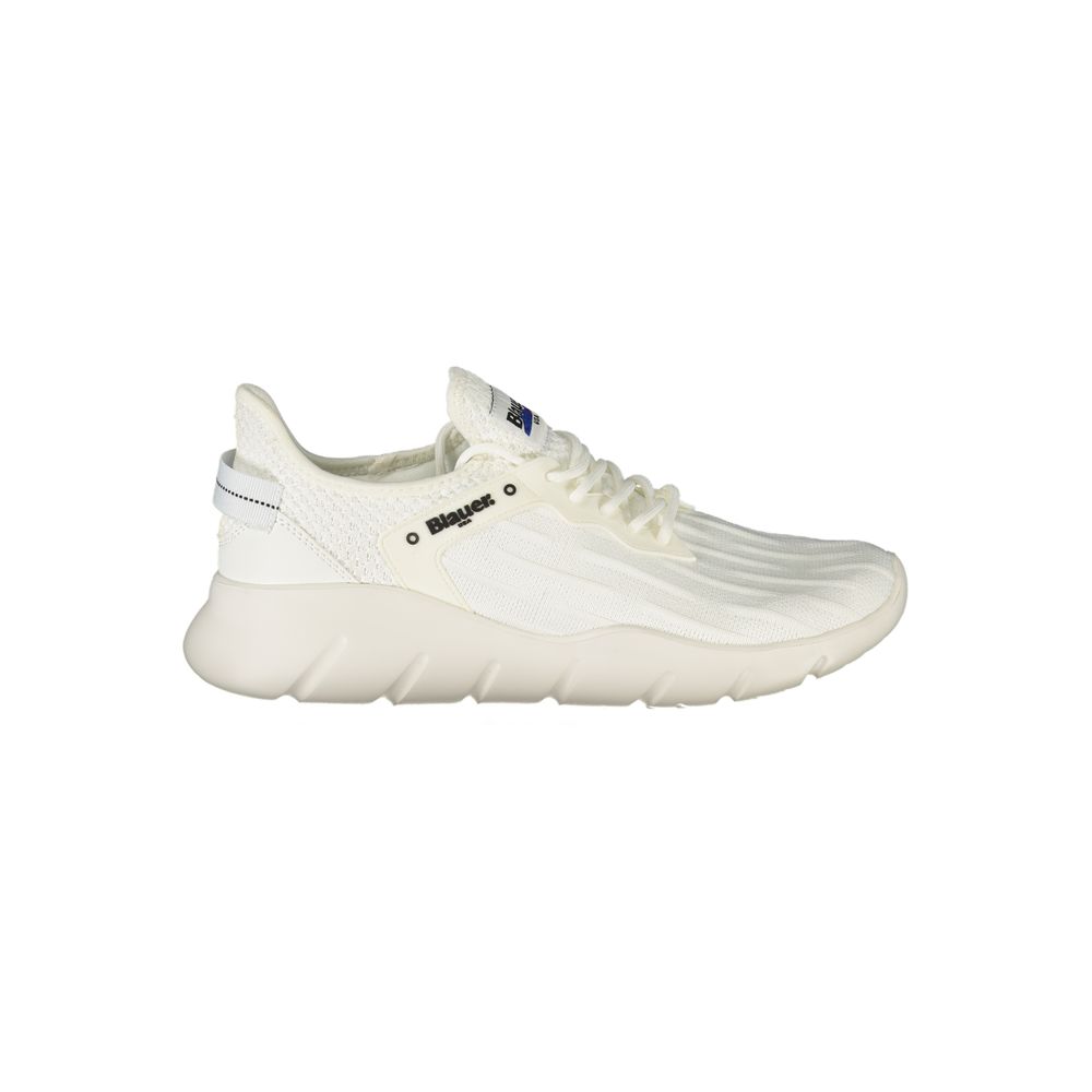 Blauer White Polyester Men's Sneaker - Luxe Nova