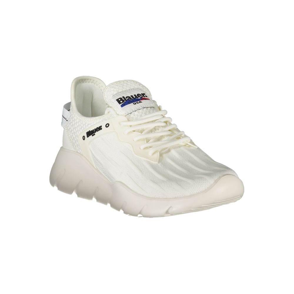Blauer White Polyester Men's Sneaker - Luxe Nova
