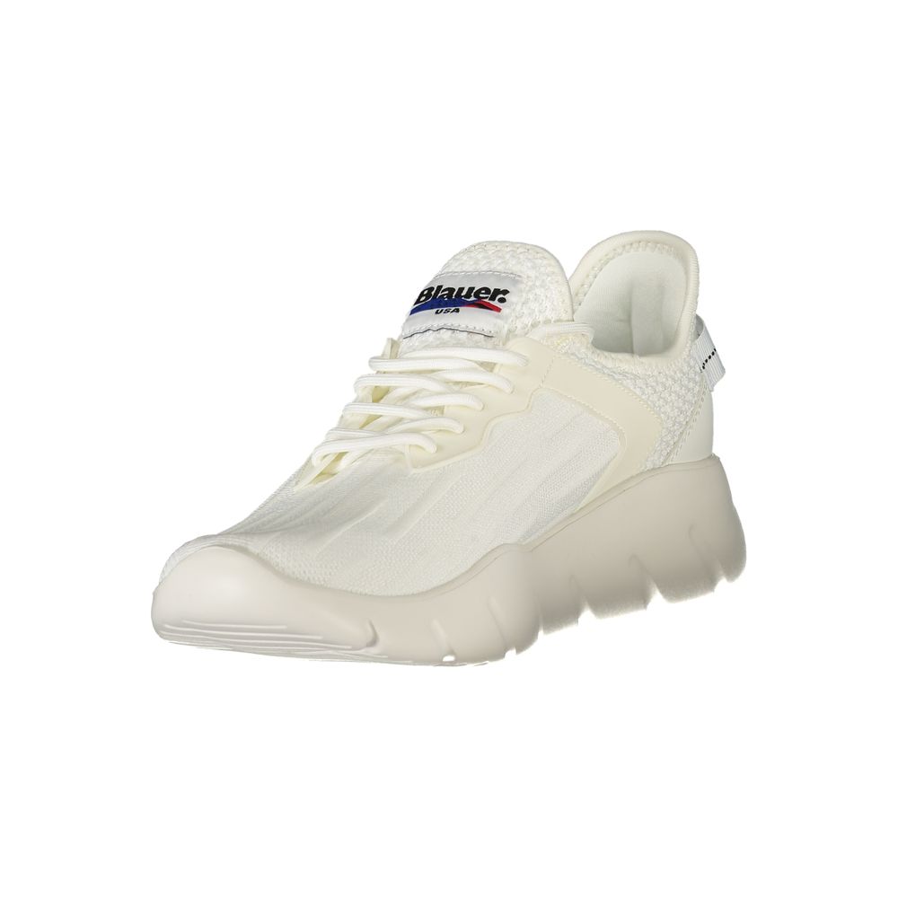 Blauer White Polyester Men's Sneaker - Luxe Nova