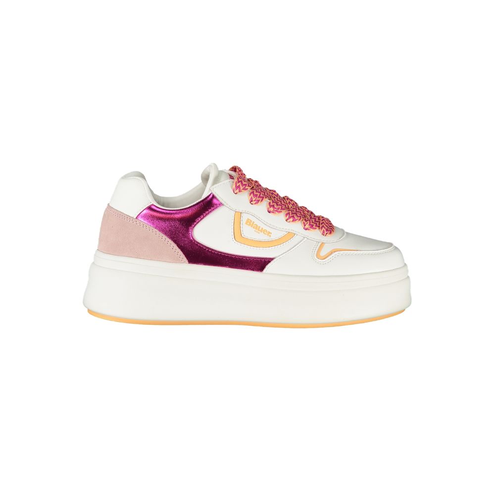 Blauer White Polyurethane Women Sneaker - Luxe Nova