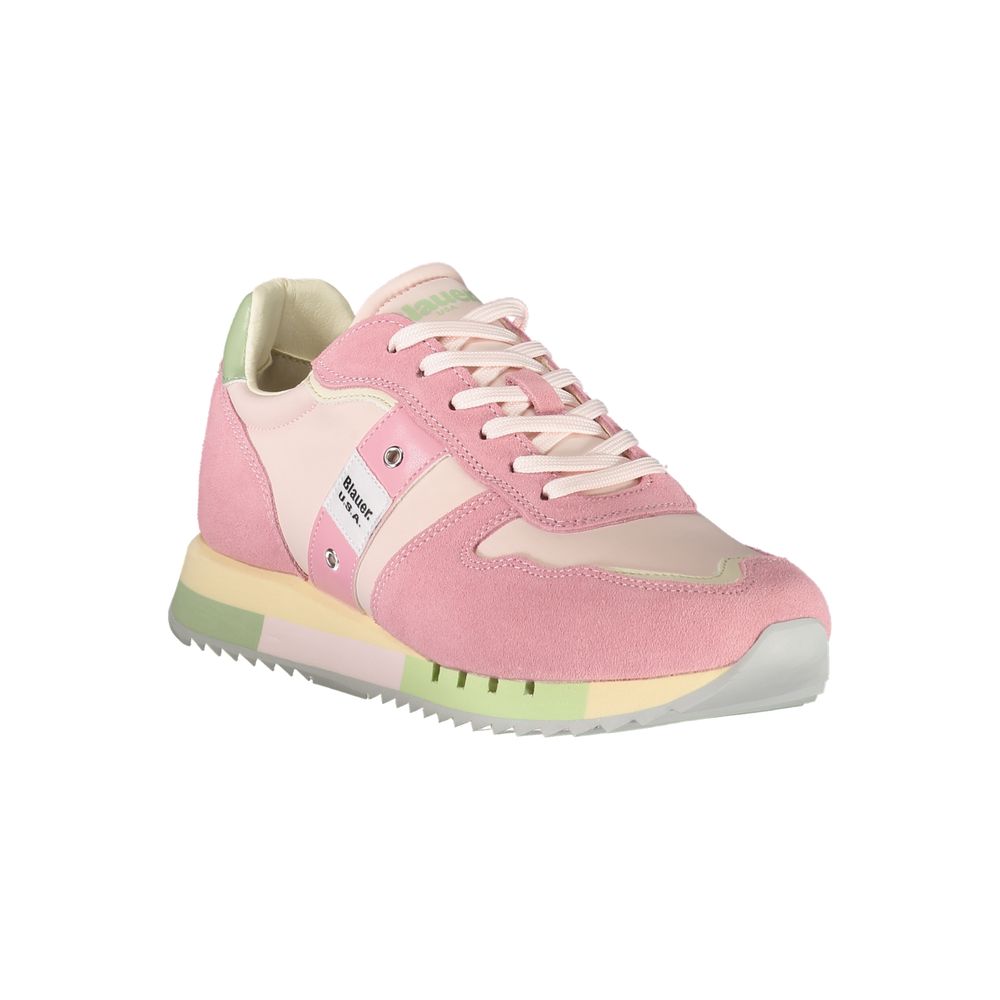 Blauer Rosa Polyurethane Women Sneaker - Luxe Nova