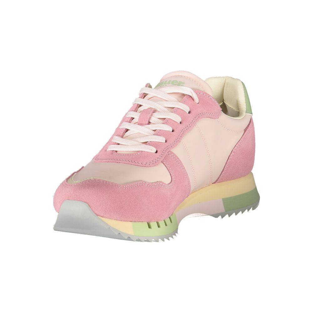 Blauer Rosa Polyurethane Women Sneaker - Luxe Nova
