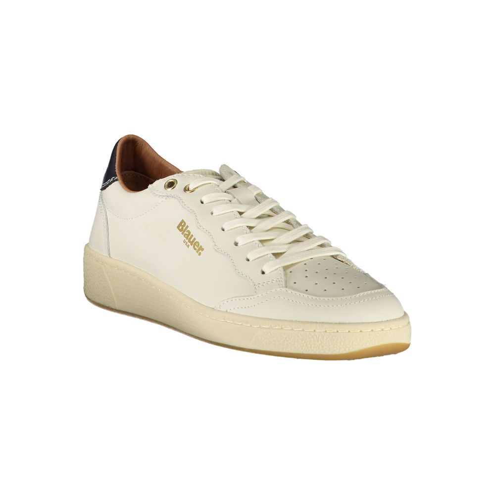 Blauer White Leather Women Sneaker - Luxe Nova