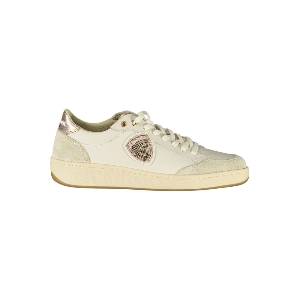 Blauer White Leather Women Sneaker - Luxe Nova