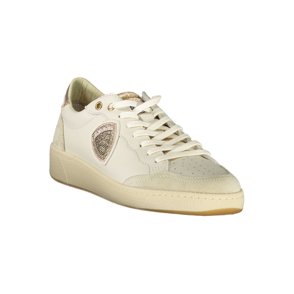 Blauer White Leather Women Sneaker - Luxe Nova